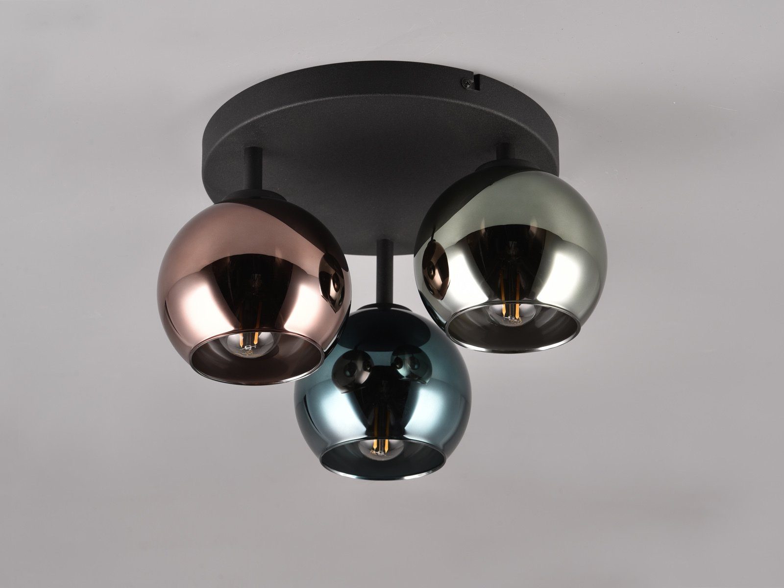 Glas-kugel Lampenschirm-e warmweiß, Design-er Deckenleuchte, Ø33cm wechselbar, LED ausgefallen-e Esstisch, für meineWunschleuchte LED