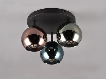 meineWunschleuchte LED Deckenleuchte, LED wechselbar, warmweiß, ausgefallen-e Design-er Lampenschirm-e Glas-kugel für Esstisch, Ø33cm