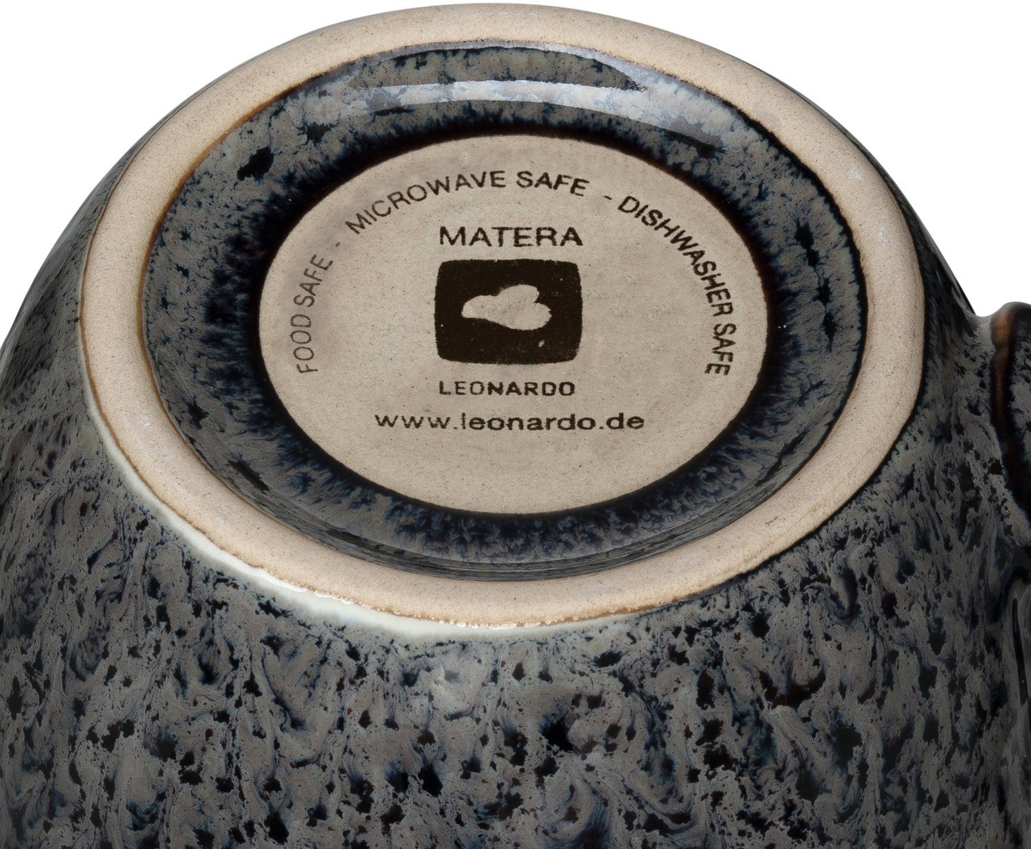 6-teilig LEONARDO 430 ml, Keramik, Becher anthrazit Matera,
