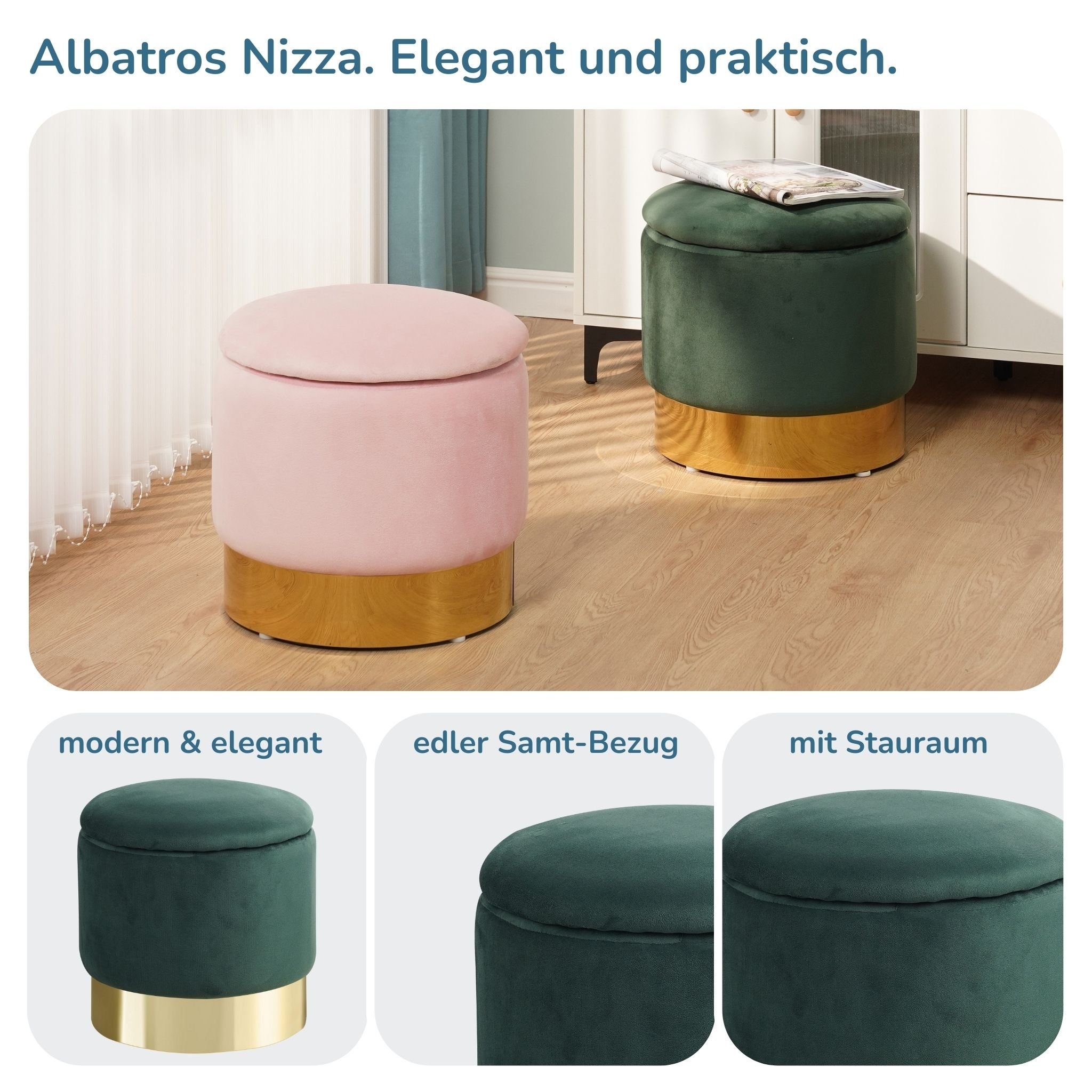 Albatros International Polsterhocker Albatros Hocker mit günstig online kaufen