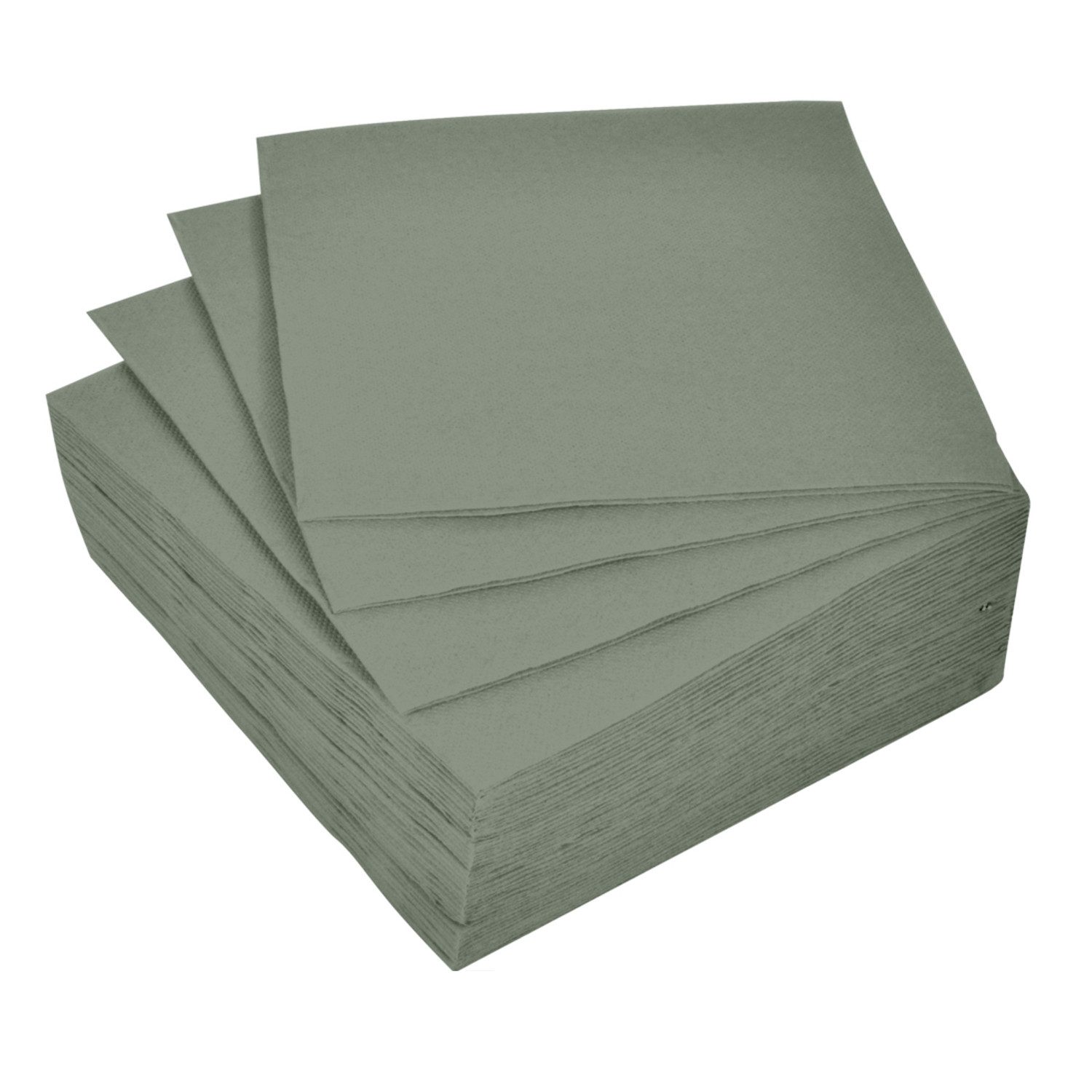 Macosa Home Papierserviette 25 cm od. 33 cm Set 40 Stk. Salbei Tischdeko, (Mundtuch, 40 St., Papier Partyservietten Dekoservietten Tischservietten), Cocktailservietten Einwegservietten