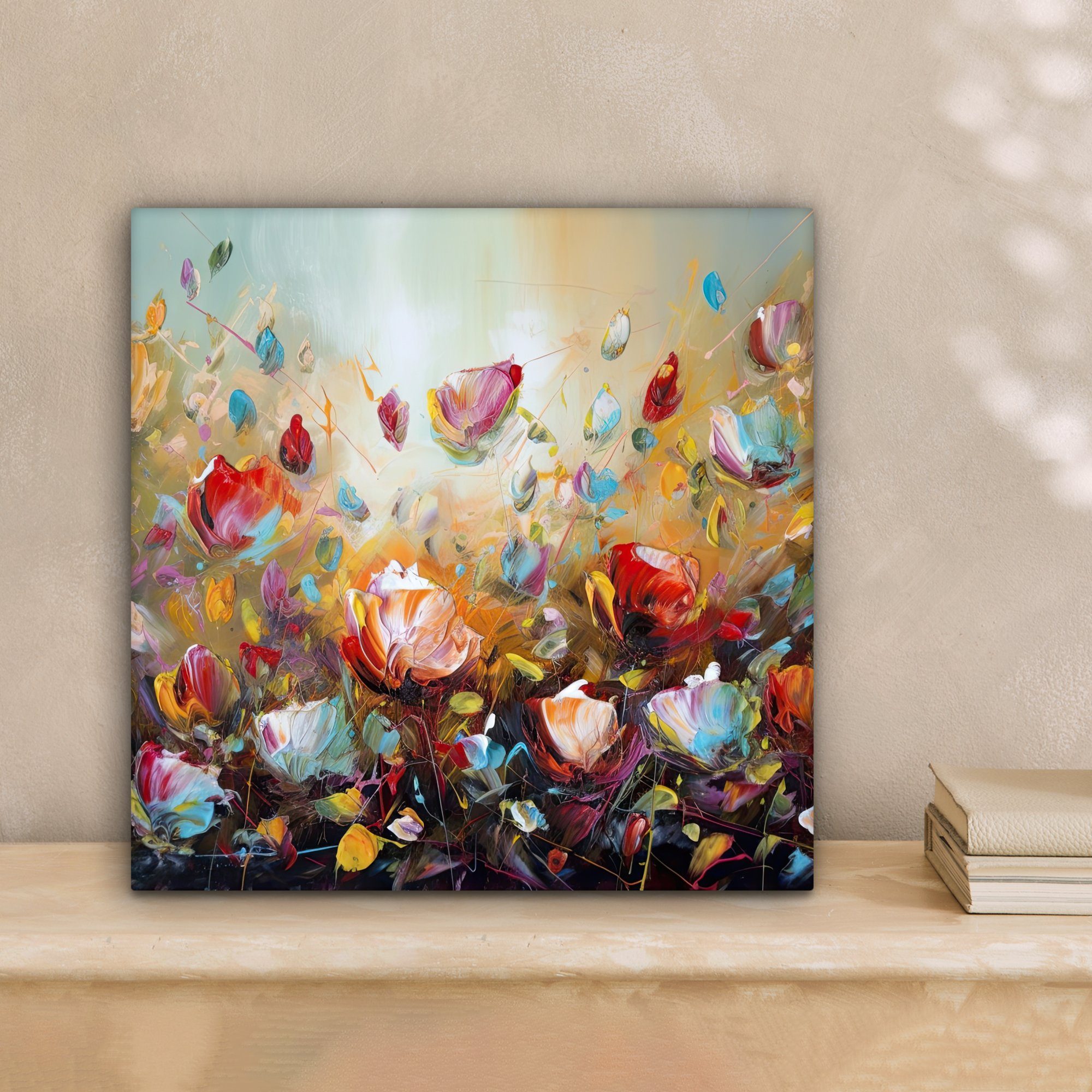 OneMillionCanvasses® Leinwandbild Blumen - Kunst - Natur - Ölfarbenoptik, F günstig online kaufen