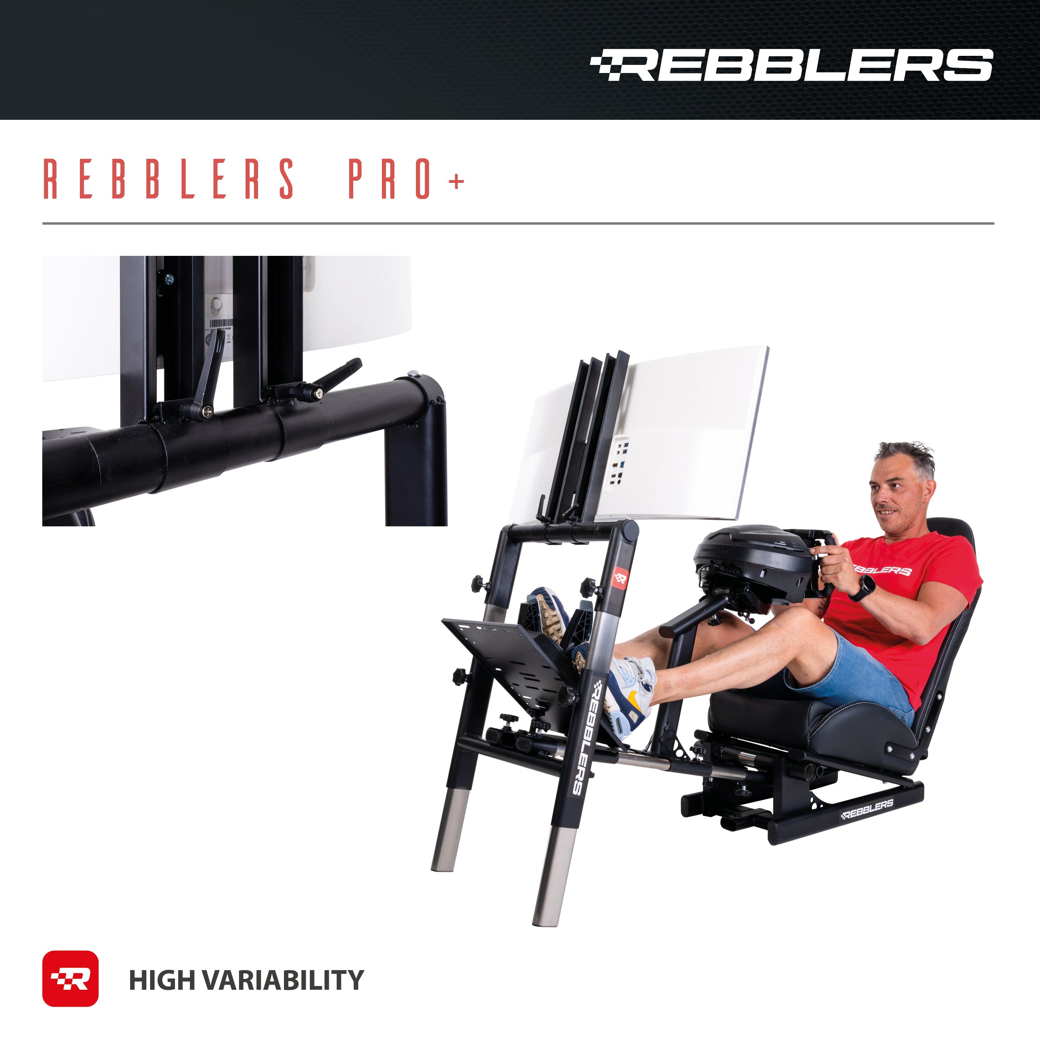 Gaming-Stuhl REBBLERS Rennsimulator von zur Cockpit F1, Tourenwagen- für der und F1- Rallye-Position bis GT, Touring Rebblers oder in Sekunden