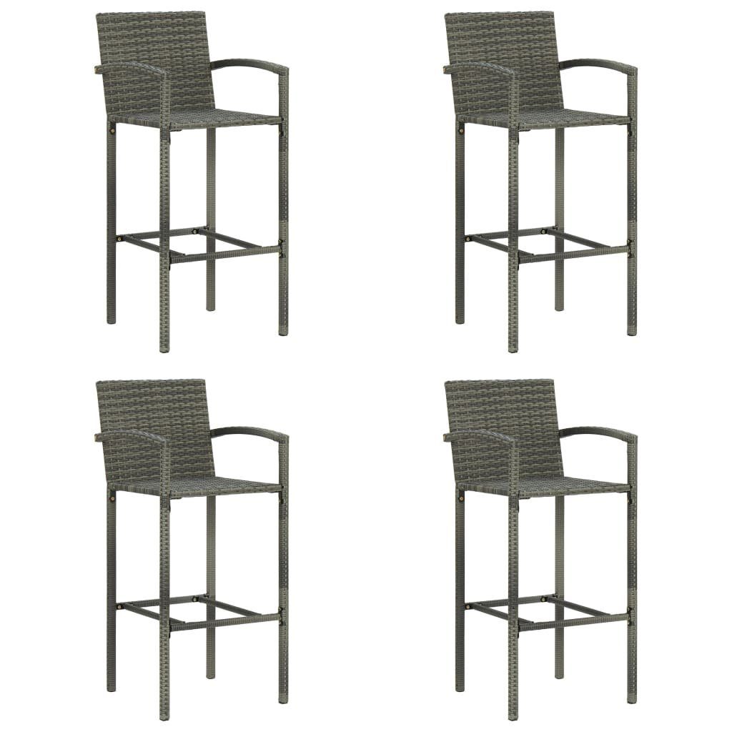 vidaXL Gartenstuhl Barhocker 4 Stk. Grau günstig online kaufen