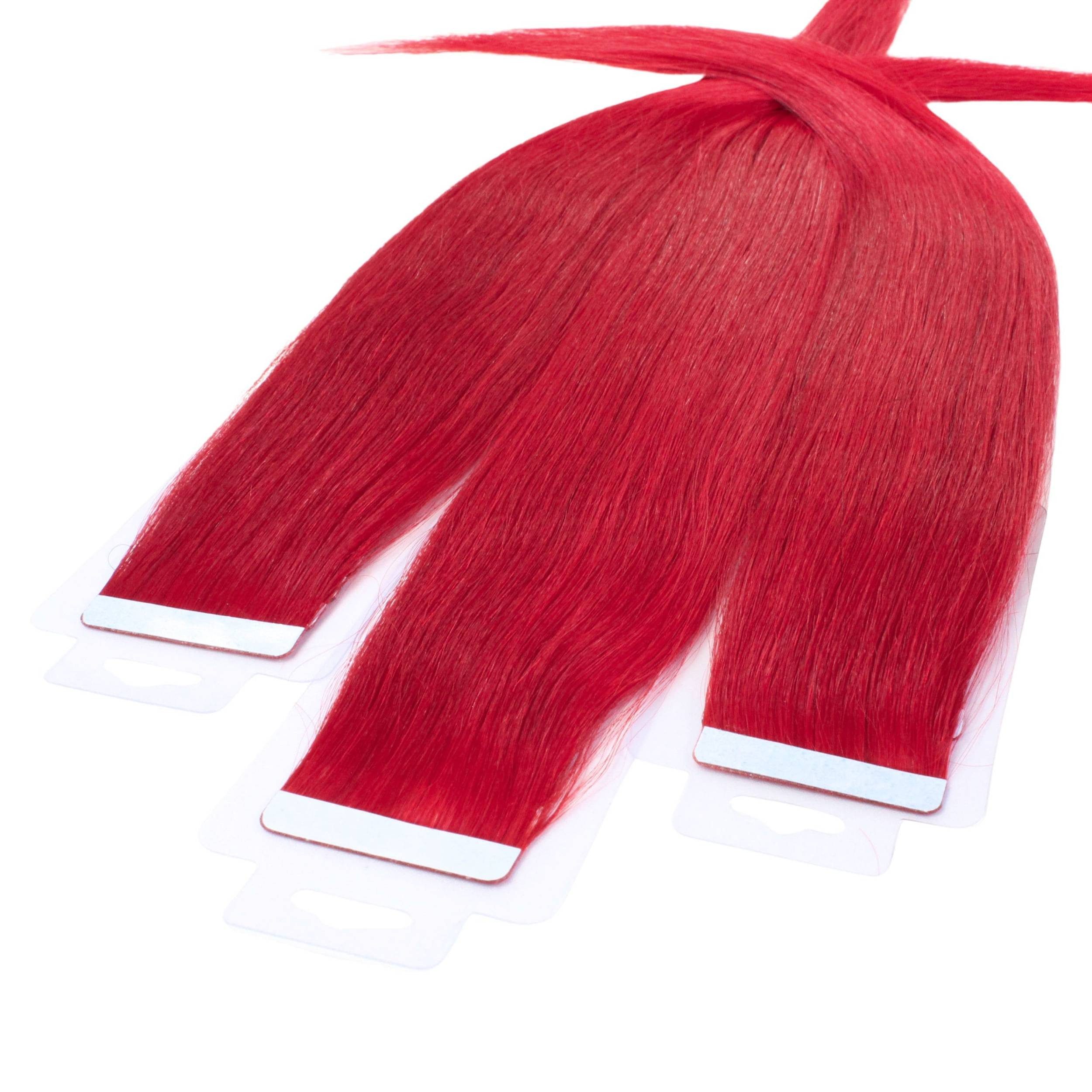 hair2heart Echthaar-Extension Tape Extensions glatt #0/44 Rot-Intensiv 40cm