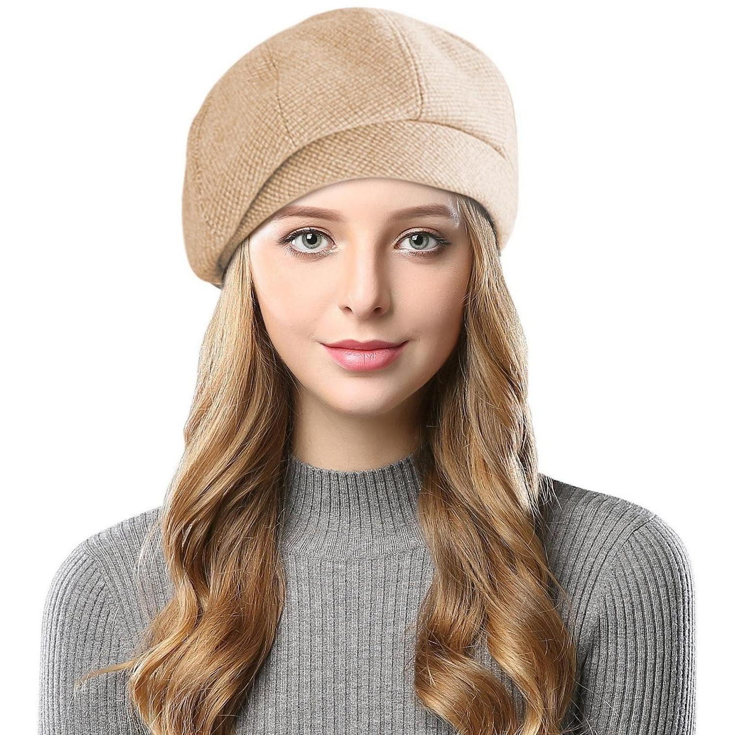 LuxusKollektion Baskenmütze Baskenmütze Vintage Khaki (1-St)