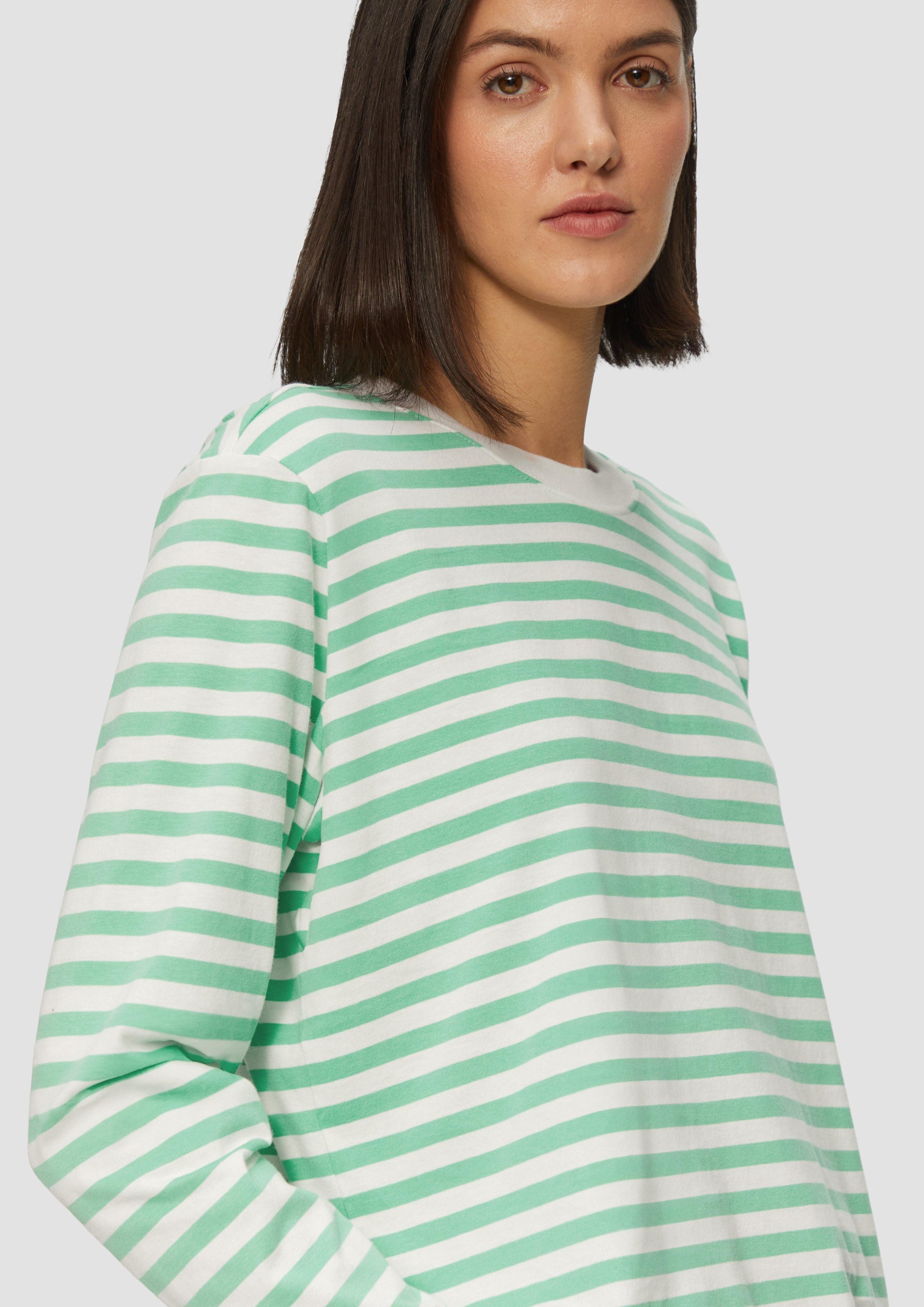 s.Oliver Langarmshirt Gestreiftes Langarmshirt aus Baumwolljersey günstig online kaufen