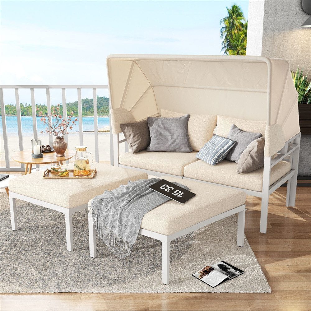 XDeer GartenloungeSet GartenmöbelSet mit Markise, Markisen