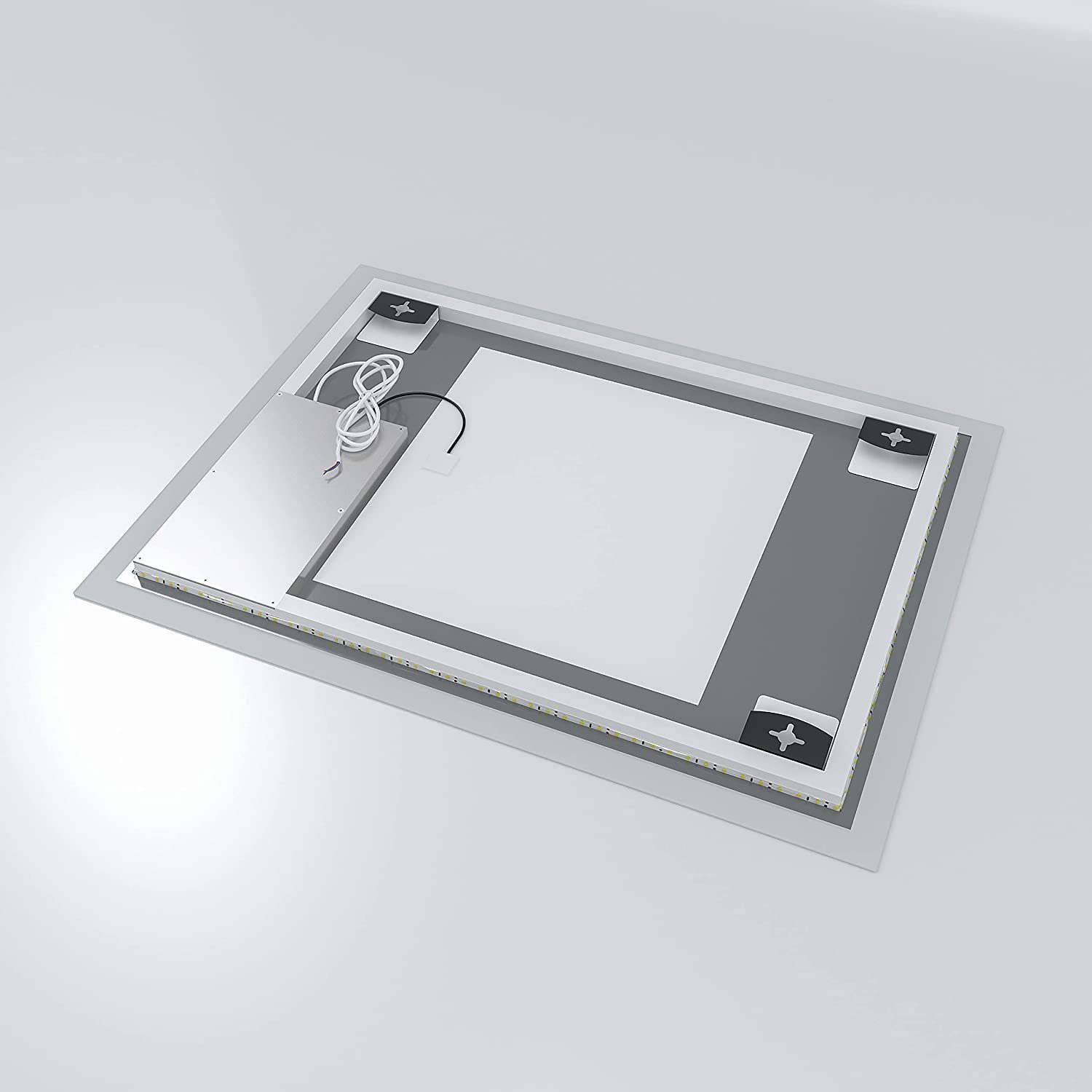 LED-Lichtspiegel AQUABATOS 6400K, mit 60x80 Beleuchtung Led Memory-Funktion, Touch 50x70cm, Spiegel Badspiegel Antifog Schalter, Dimmbar, Bad Kaltweiß