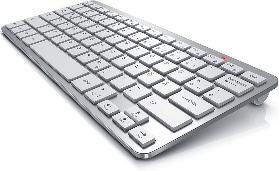 Brøl Skim Symptomer CSL Wireless-Tastatur (ergonomische Kabellose Slim Design Mini Tastatur  platzsparend)
