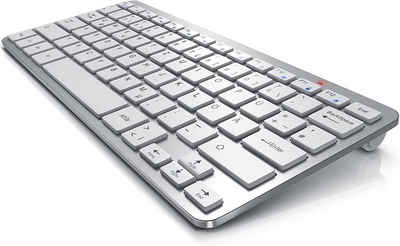 CSL Wireless-Tastatur (ergonomische Kabellose Slim Design Mini Tastatur platzsparend / exzellenter Schreibkomfort)