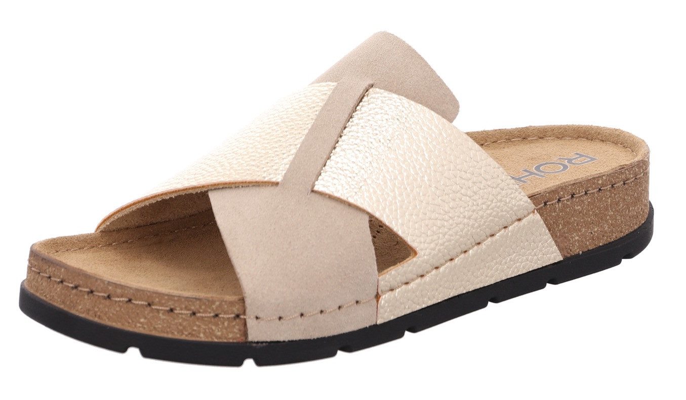 Rohde SOAVE Pantolette Sommerschuh, Hausschuh, Schlappen, Strandschuh mit Softfußbett