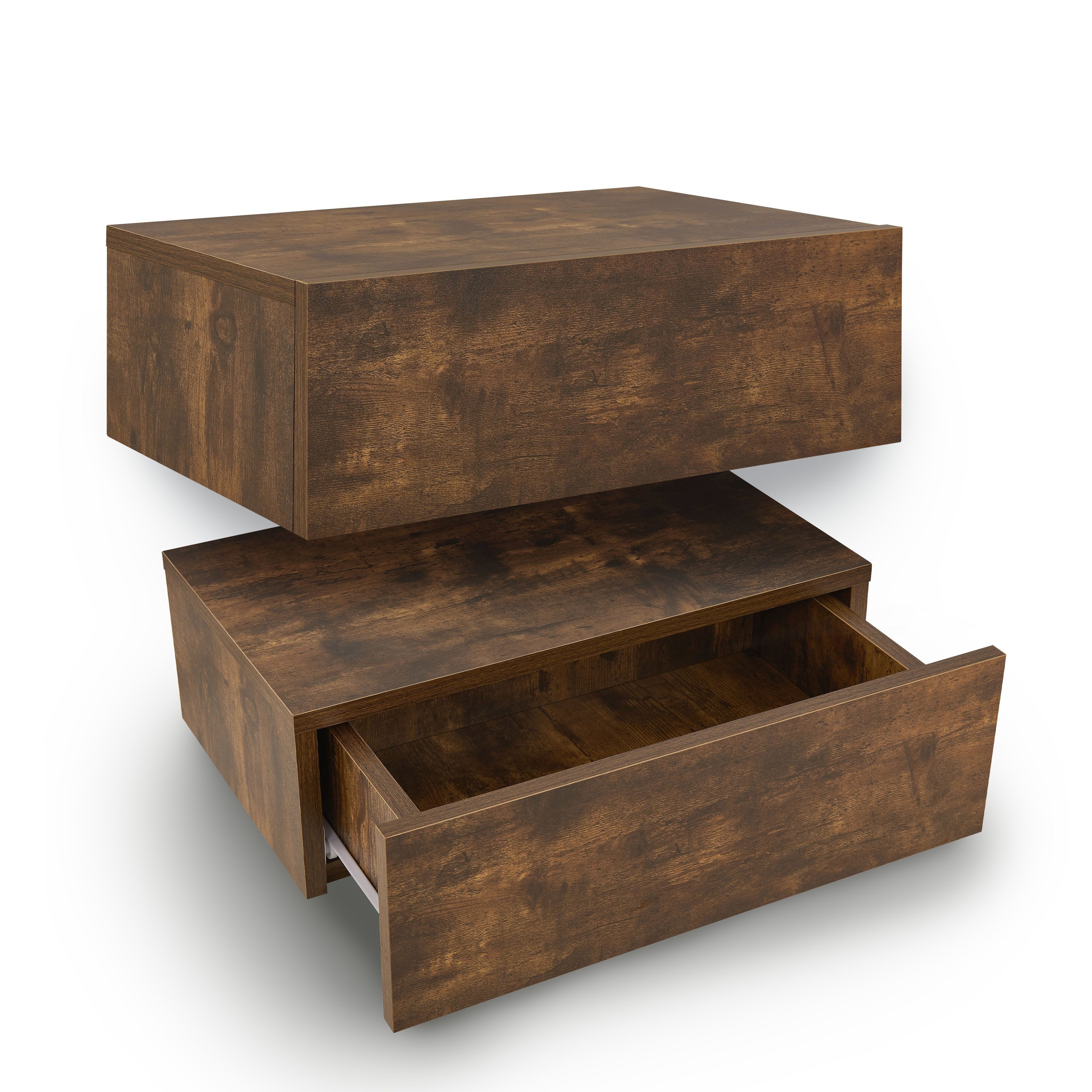 Juskys Wandregal, 1 Schublade pro Regal, Holz, Wandmontage, inkl. Befestigu günstig online kaufen