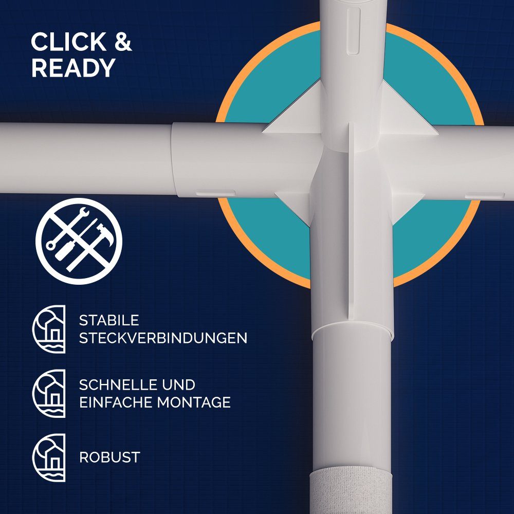 Casaria Partyzelt Rimini, blau 3x6m UV-Schutz 18m² Wasserabweisend 6 Seitenteile Pavillon