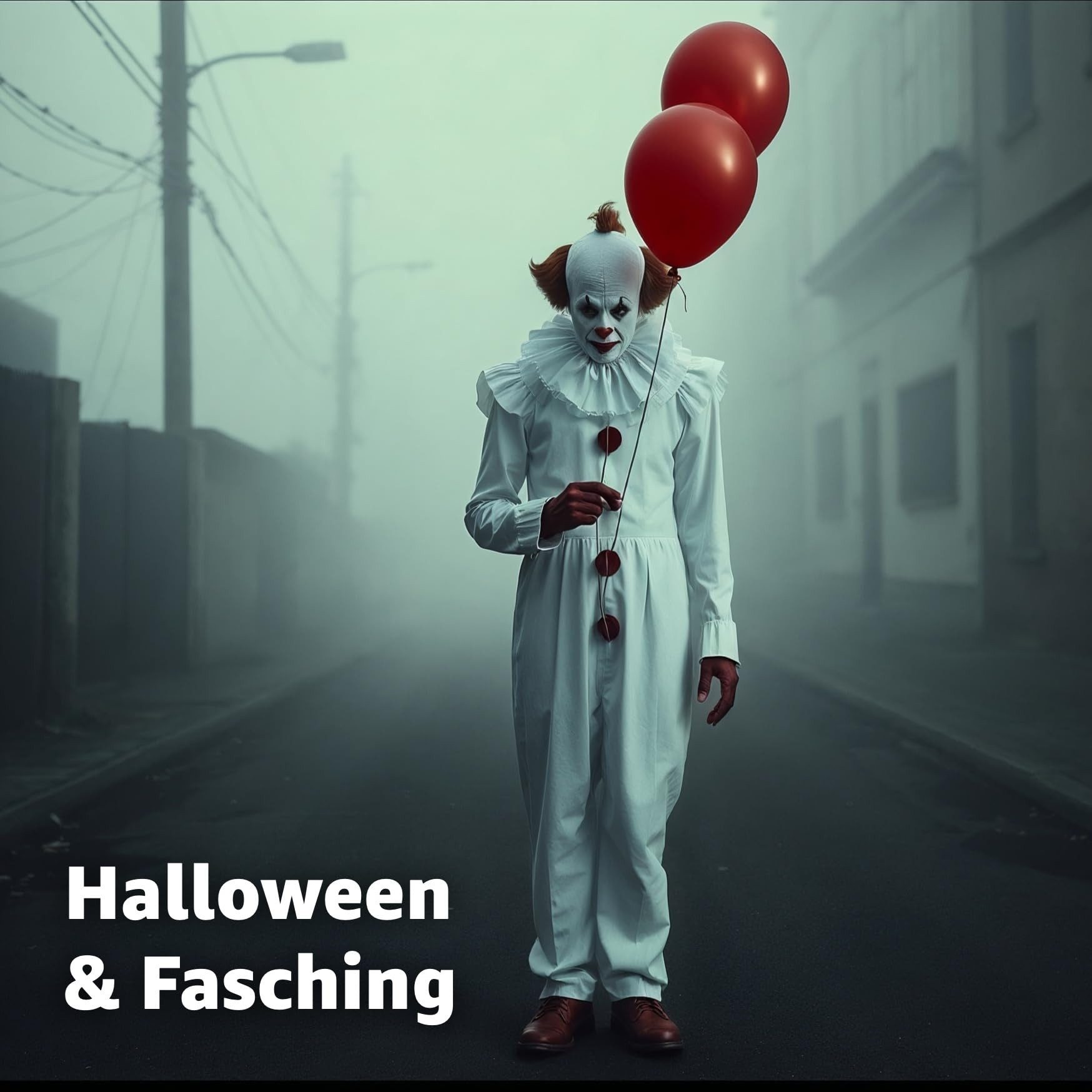 TK Gruppe Verkleidungsmaske Pennywise Horror Clown Maske – ES Kostüm Zubehör für Damen, Herren, (Packung, 1-tlg)