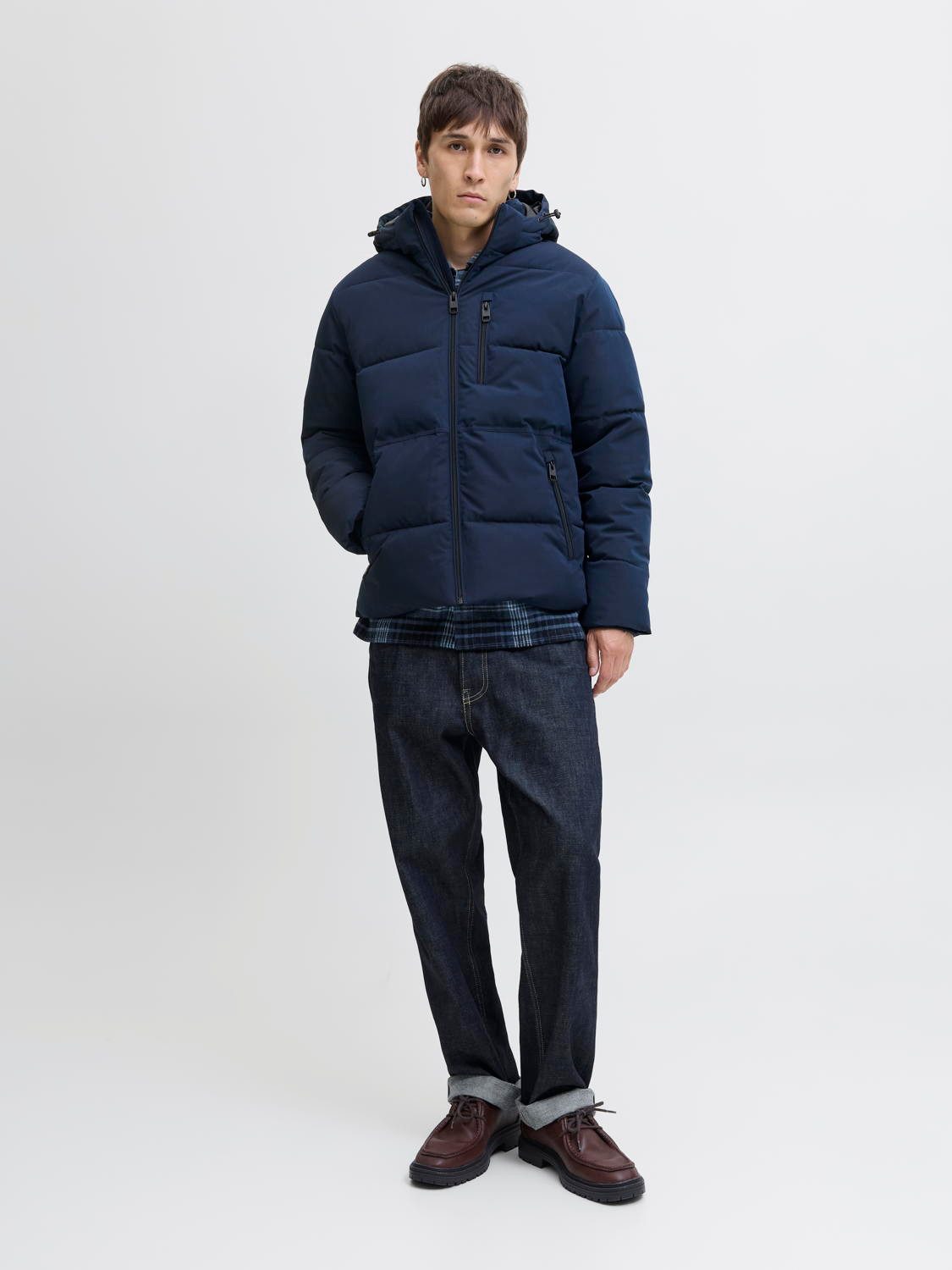 Jack & Jones Steppjacke Jack & Jones Herren-Jacke - JJeOwen Puffer mit Kapu günstig online kaufen
