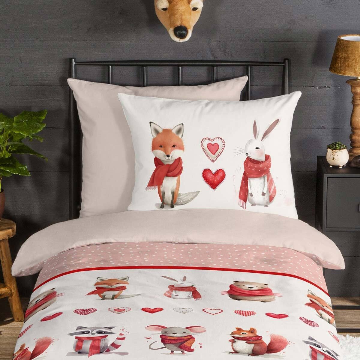 TRAUMSCHLAF Bettwäsche Fuchs Hase, Flanell, 2 günstig online kaufen