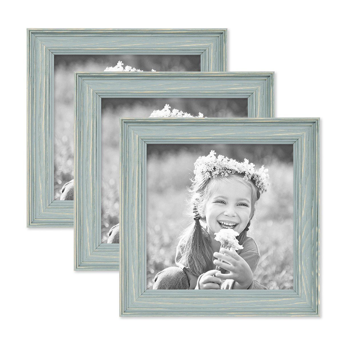 PHOTOLINI Bilderrahmen 3er Set Massivholz-Rahmen im günstig online kaufen