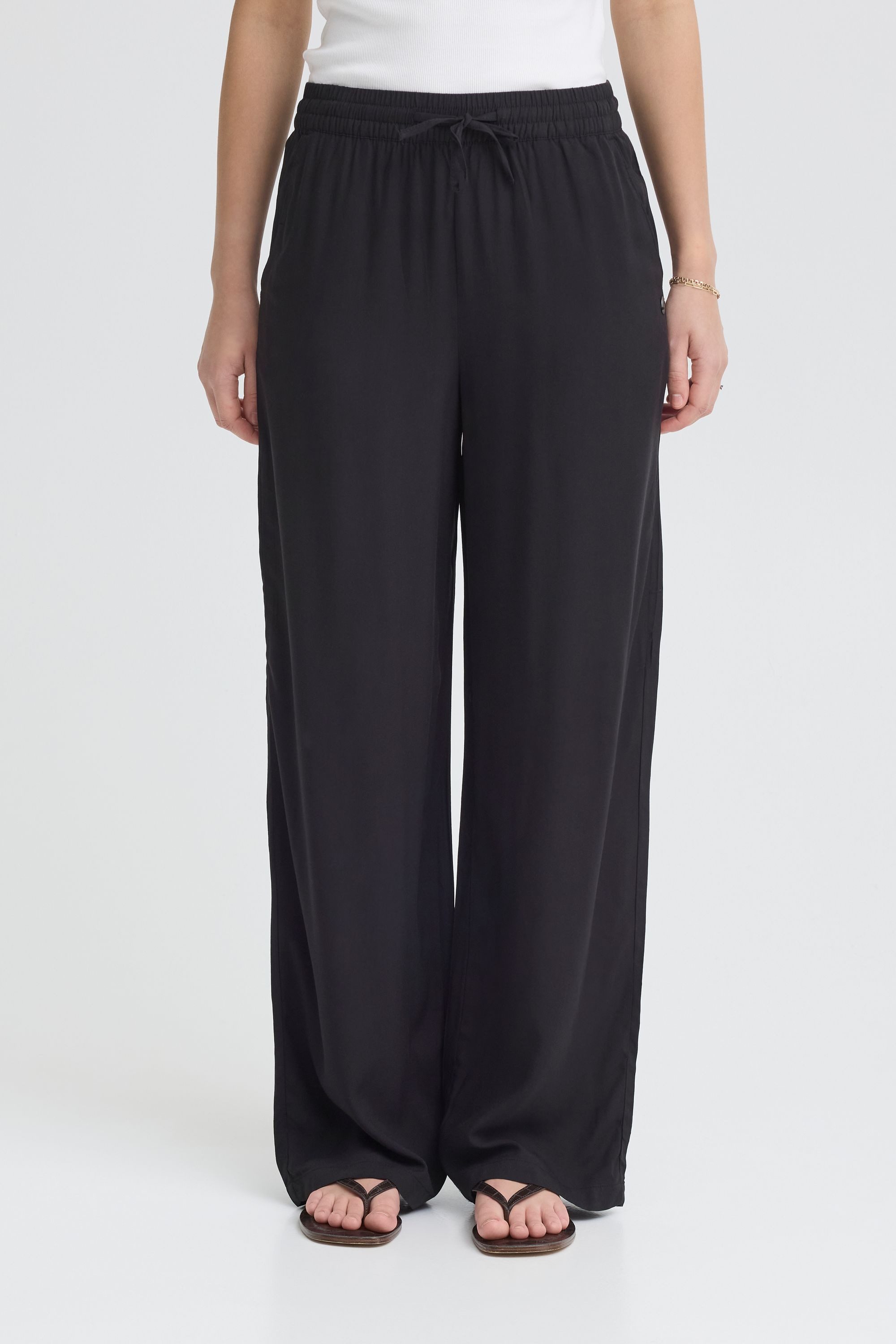 OXMO Relaxhose OXElvy Leichte Stoffhose aus Viskose - Loose Fit