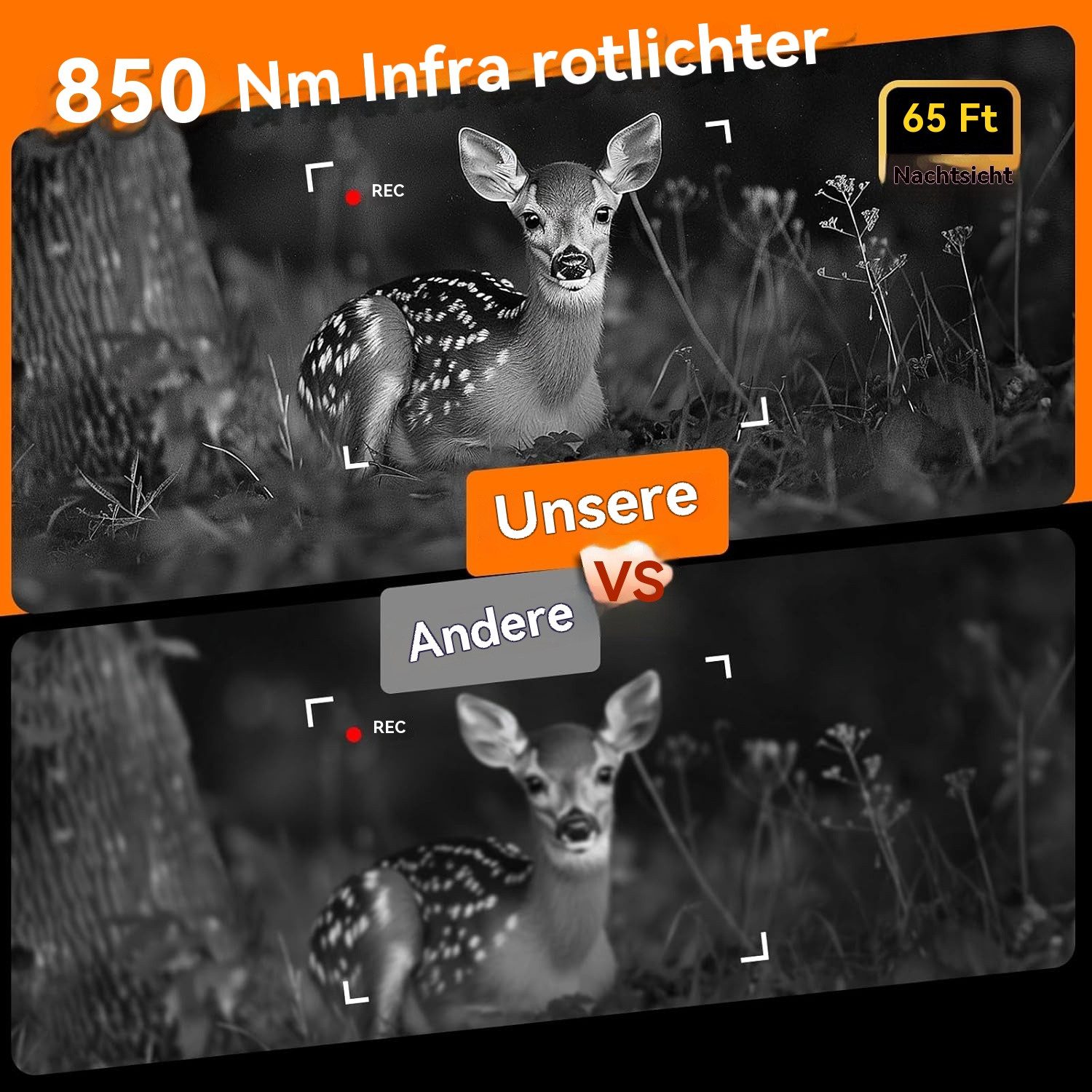 TWUFY Wildkamera Solar Wildkamera 4K 48MP Wildtierkamera mit 32 GB Speicherkarte (Aussen, für Wildtierüberwachung und innere Sicherheit, außen, Jagdkamera Wildk – Bild 5 von 5
