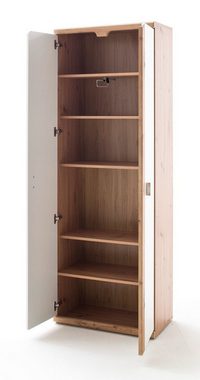 MCA furniture Garderoben-Set Garderoben-Set Torino, weiß matt / Balkeneiche, 5-teilig, (5-St)