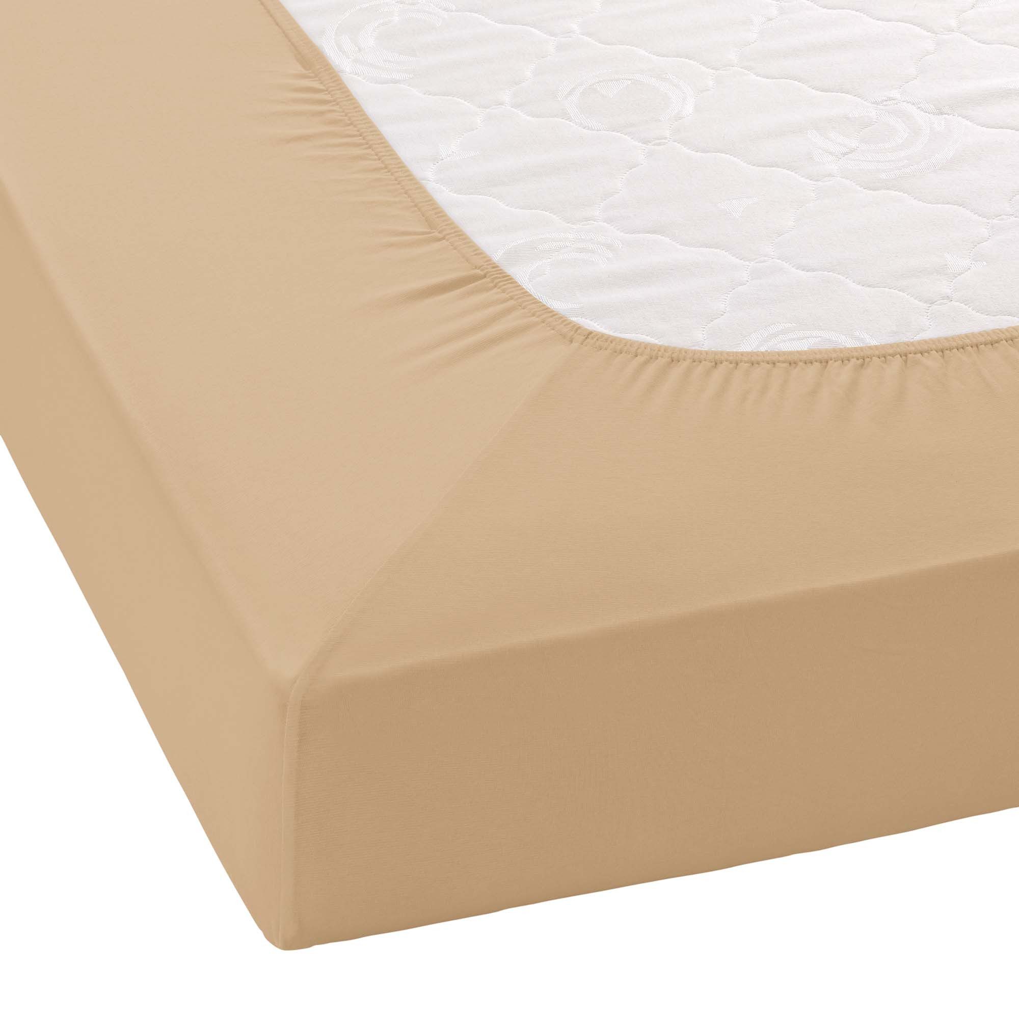 Janine Spannbettlaken MAKO-FEINJERSEY 5007, Mako-Jersey, Gummizug: rundum, (1 Stück), aus 100% Baumwolle, für Matratzen bis 26 cm Höhe – Bild 3 von 5