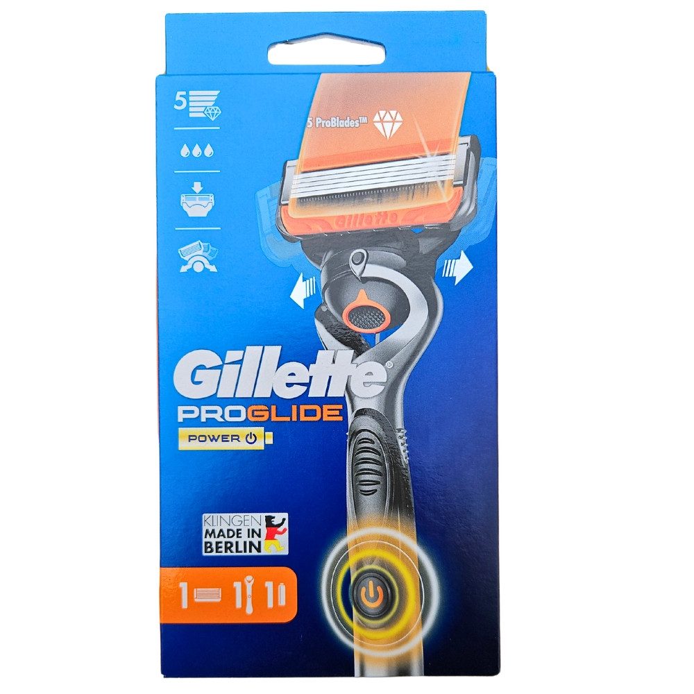 Gillette Nassrasierer ProGlide Power Flexball Rasierer mit Präzisionstrimmer, 2-tlg.
