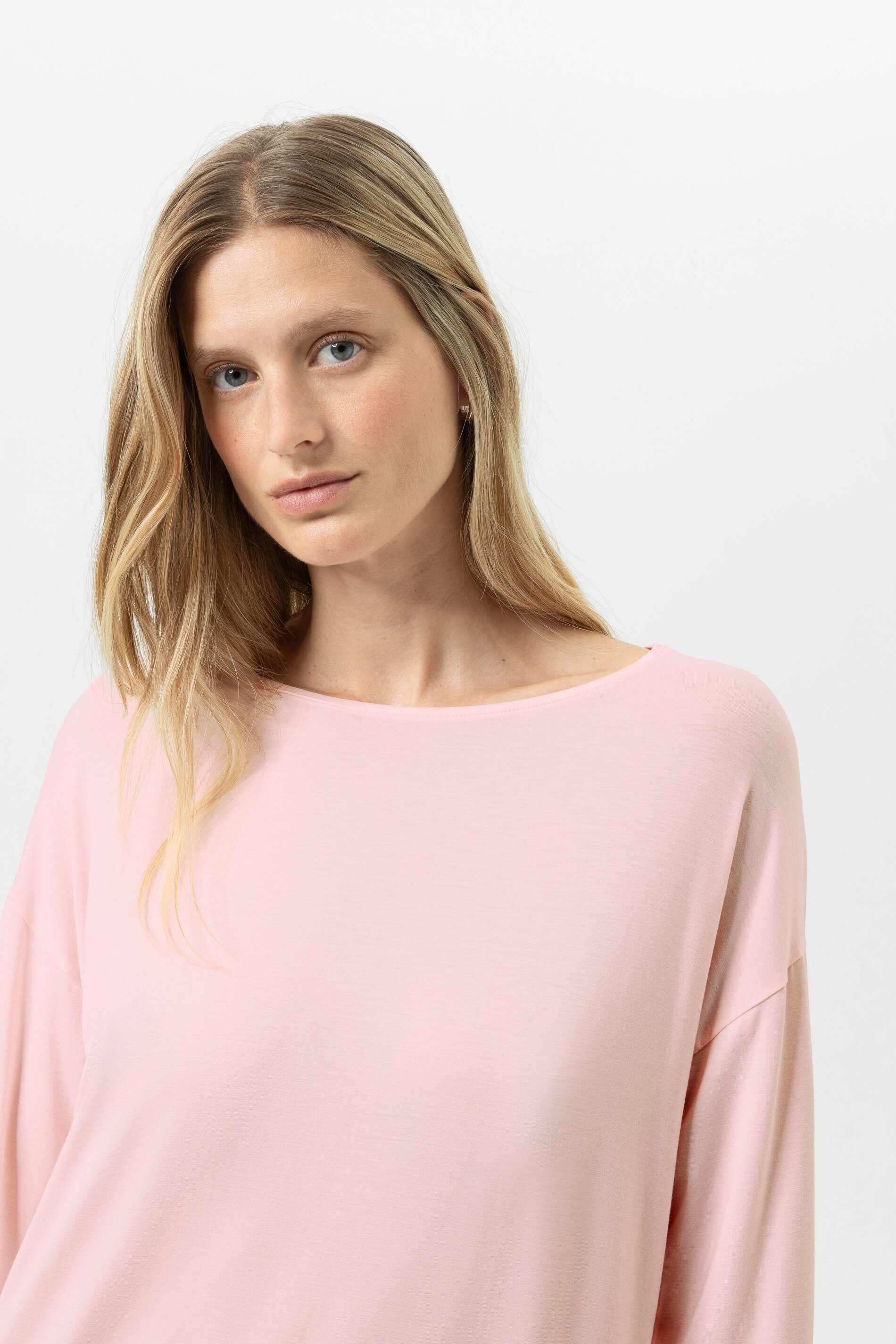 Mey Pyjamaoberteil Mey Damen Langarm-Shirt Serie Pure Chic Uni (1-tlg) – Bild 3 von 4