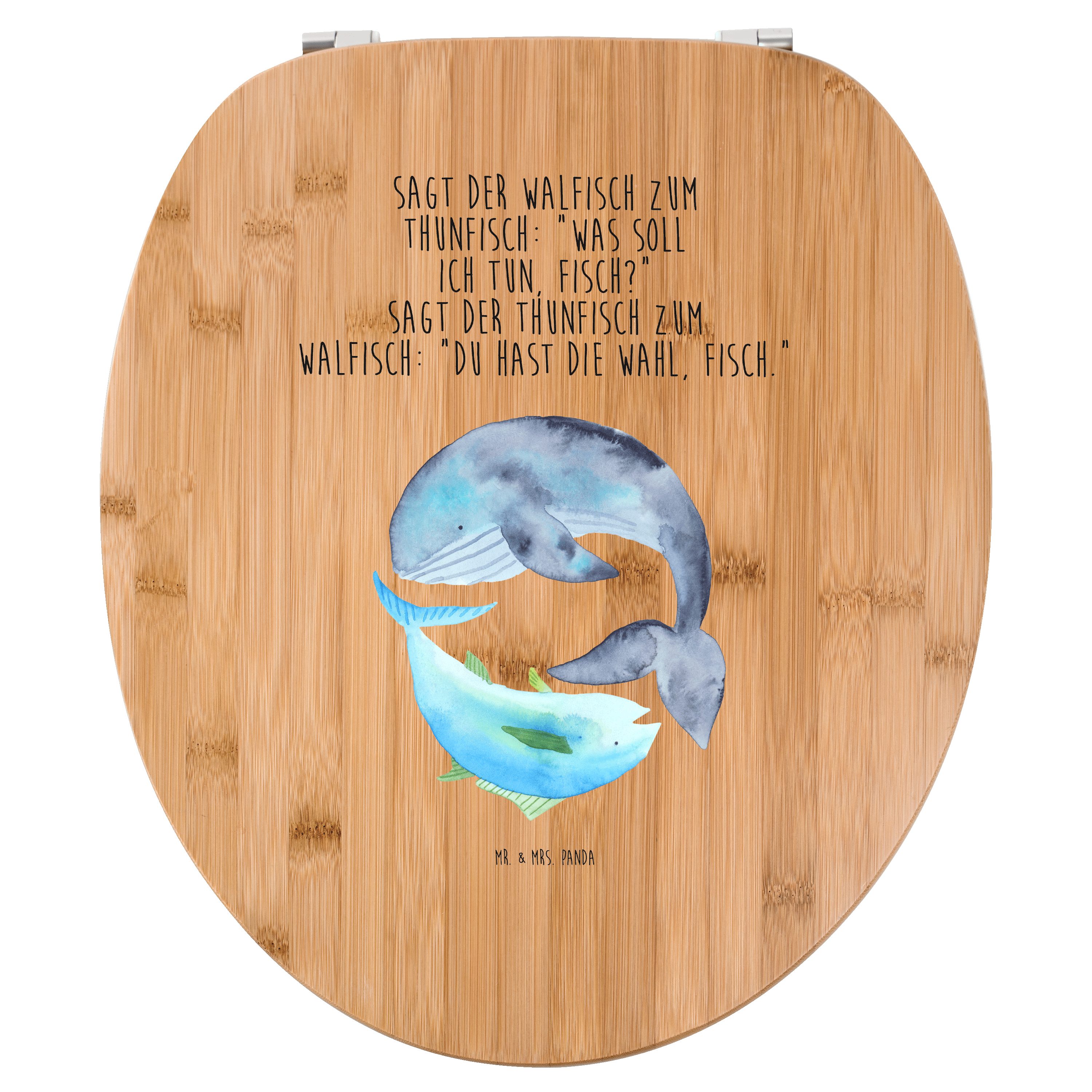 Mr. & Mrs. Panda WCSitz »Walfisch & Thunfisch Transparent Geschenk