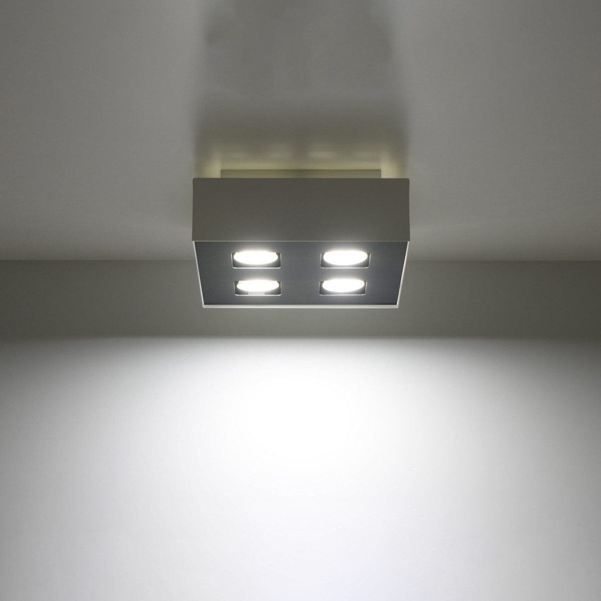 SOLLUX lighting Deckenleuchte Deckenleuchte Mono 4 Weiß, Nicht enthalten