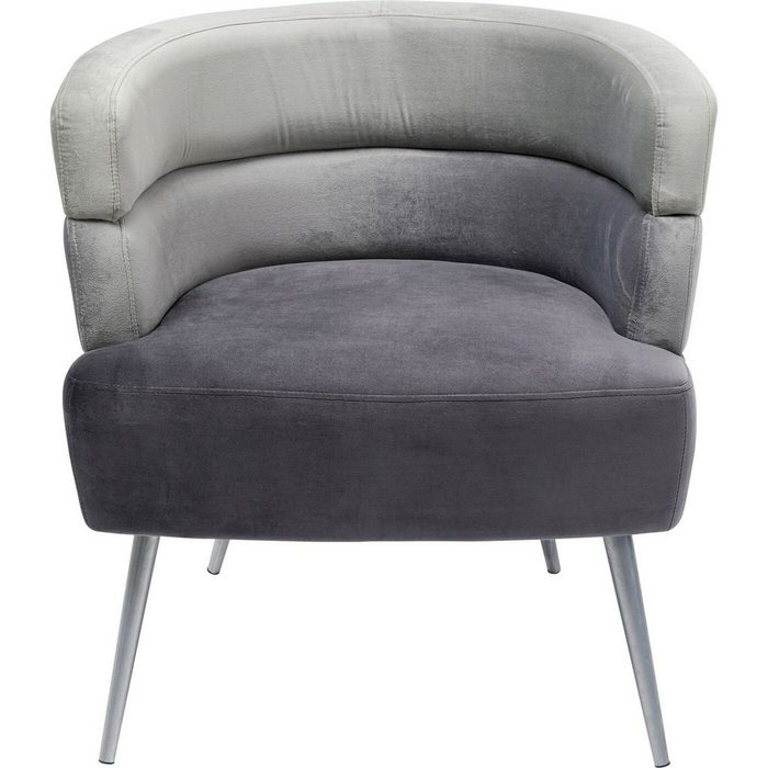 KARE Sessel Sessel Sandwich Grau Bezug: Polyester (Samtoptik) Sitzschale: Spanplatte naturbelassen Fuß/Füße: Stahl lackiert Polsterung: 28 kg/m³ Polyurethan