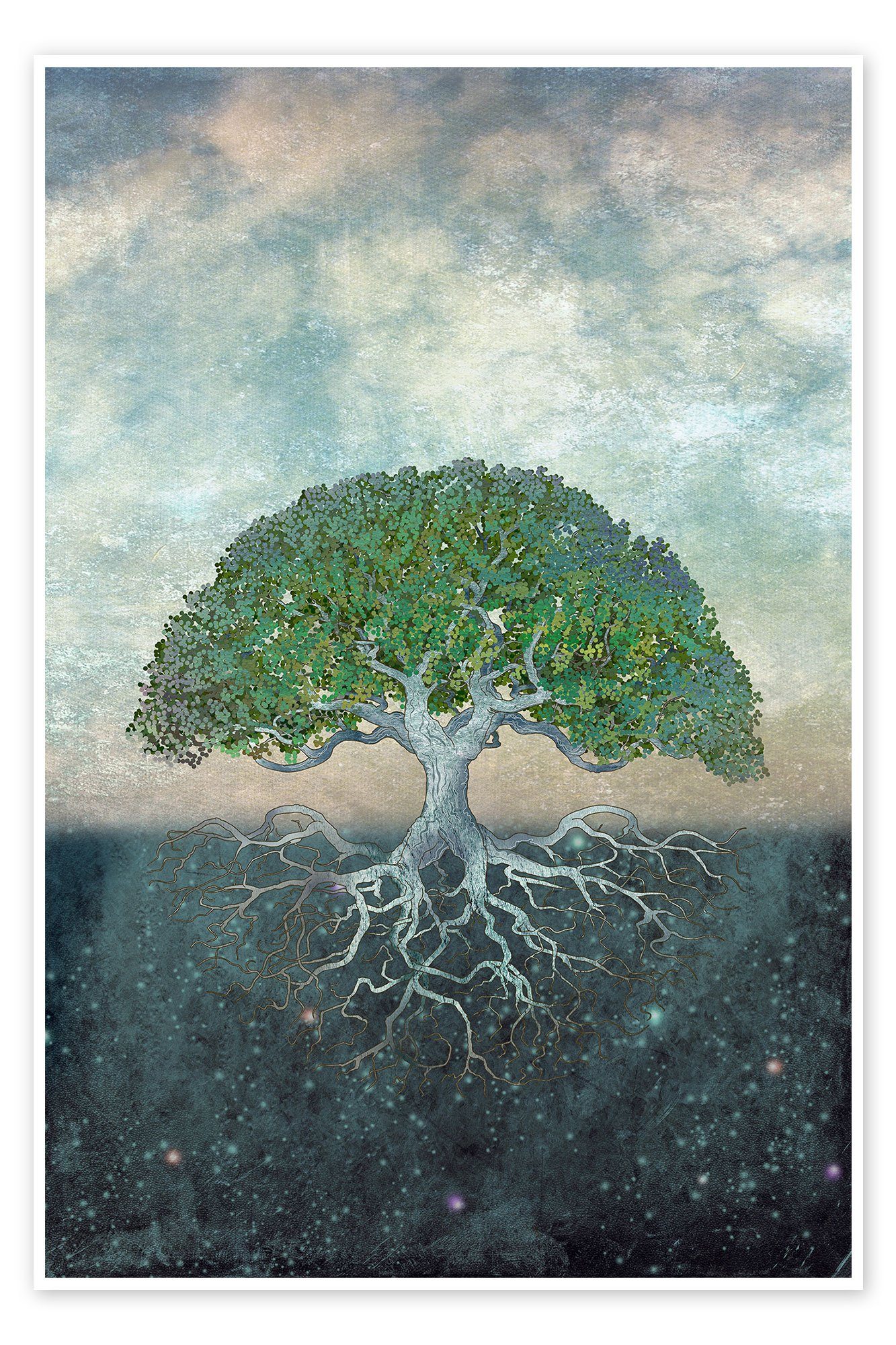 Posterlounge Poster Brenda Erickson, Gaia Baum des Lebens, Illustration