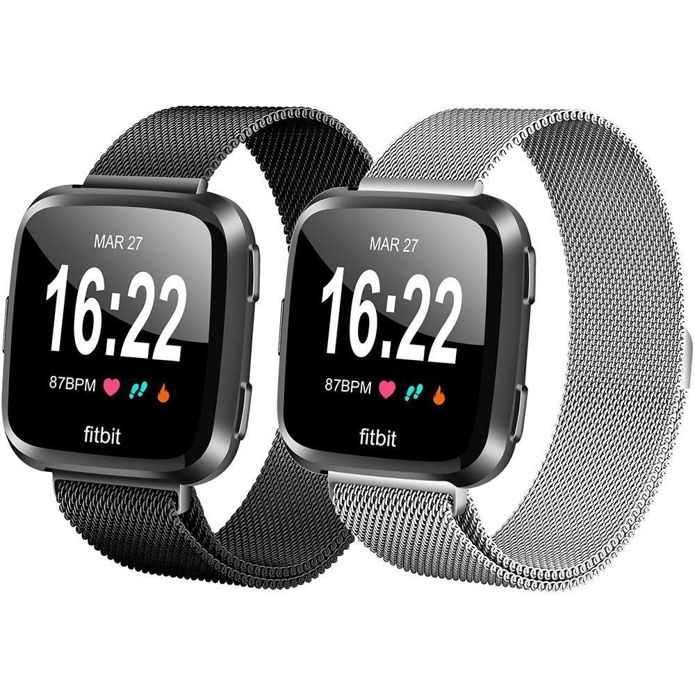 /Lite/ Uhrenarmbänder, Fitbit SE Smartwatch-Armband Smartwatch-Armband, Diida 2 Versa für / Schwarz Versa /Silber/Roségold