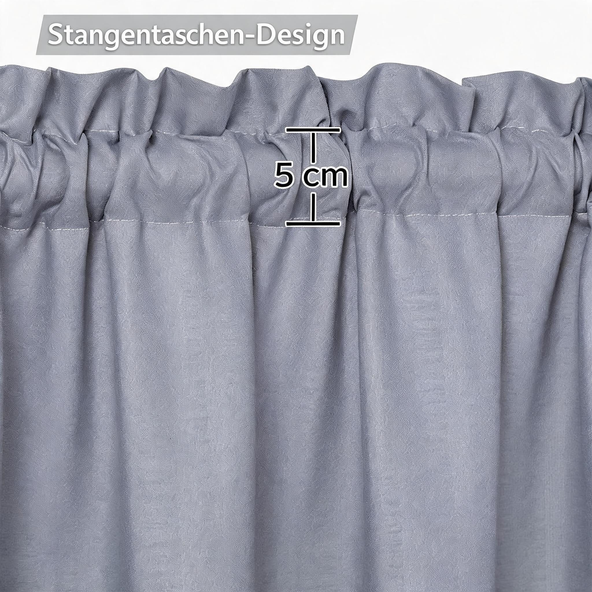 GarveeMore Gardine Wasserabweisende Scheibengardine geprägte Querbehang Panneaux, Kurze Fensterpaneele aus Seersucker, weiche Mikrofaser, Noppenstruktur – Bild 3 von 5