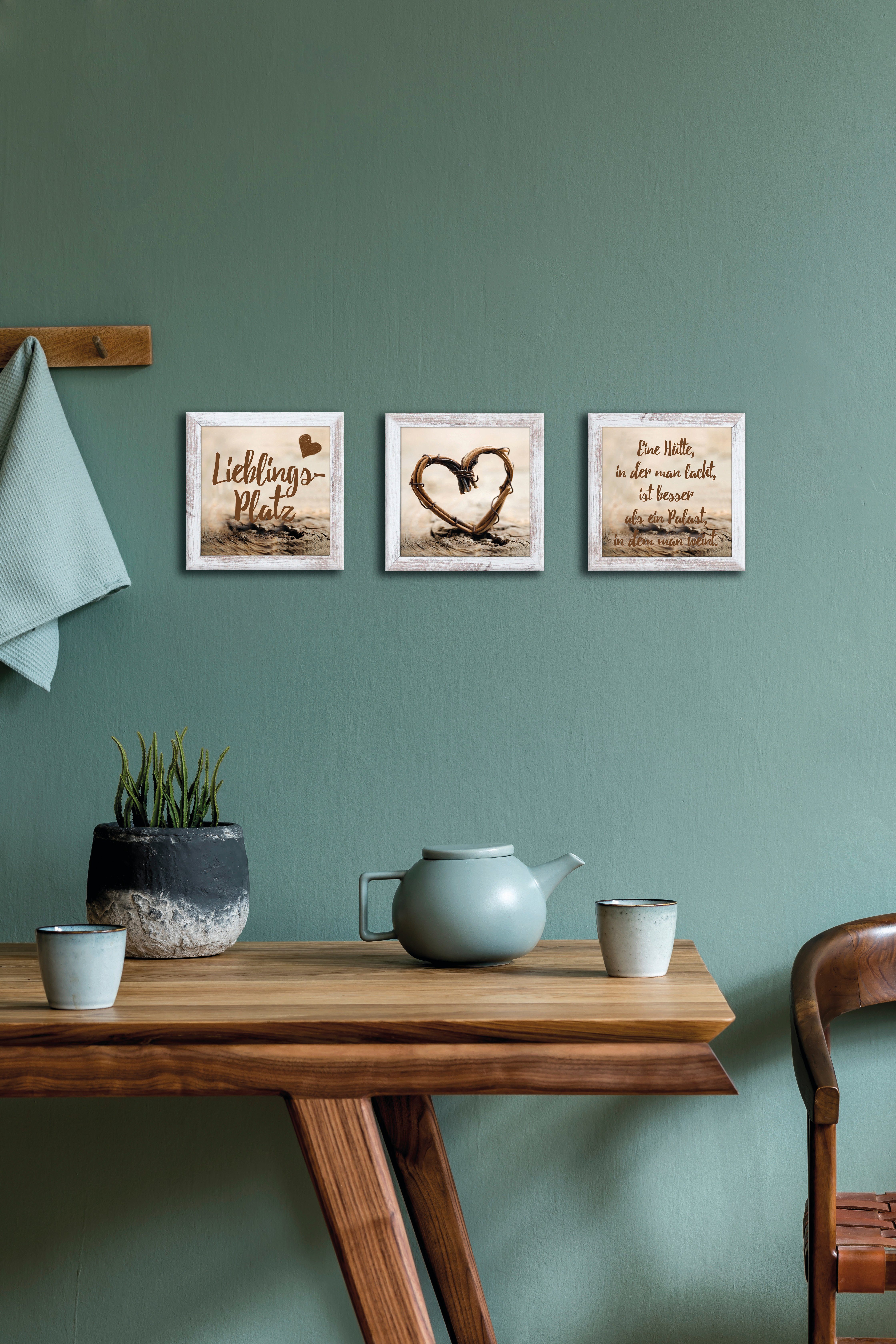 Bönninghoff Bild mit Rahmen Lieblingsplatz, Herz, (1 St) günstig online kaufen