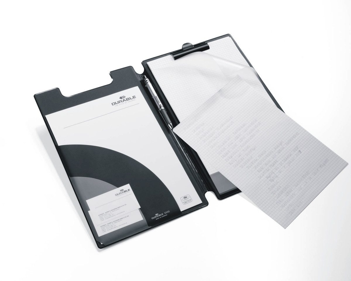 Schreibmappe Blockmappe A4+ Kunststoff 263x385mm schwarz