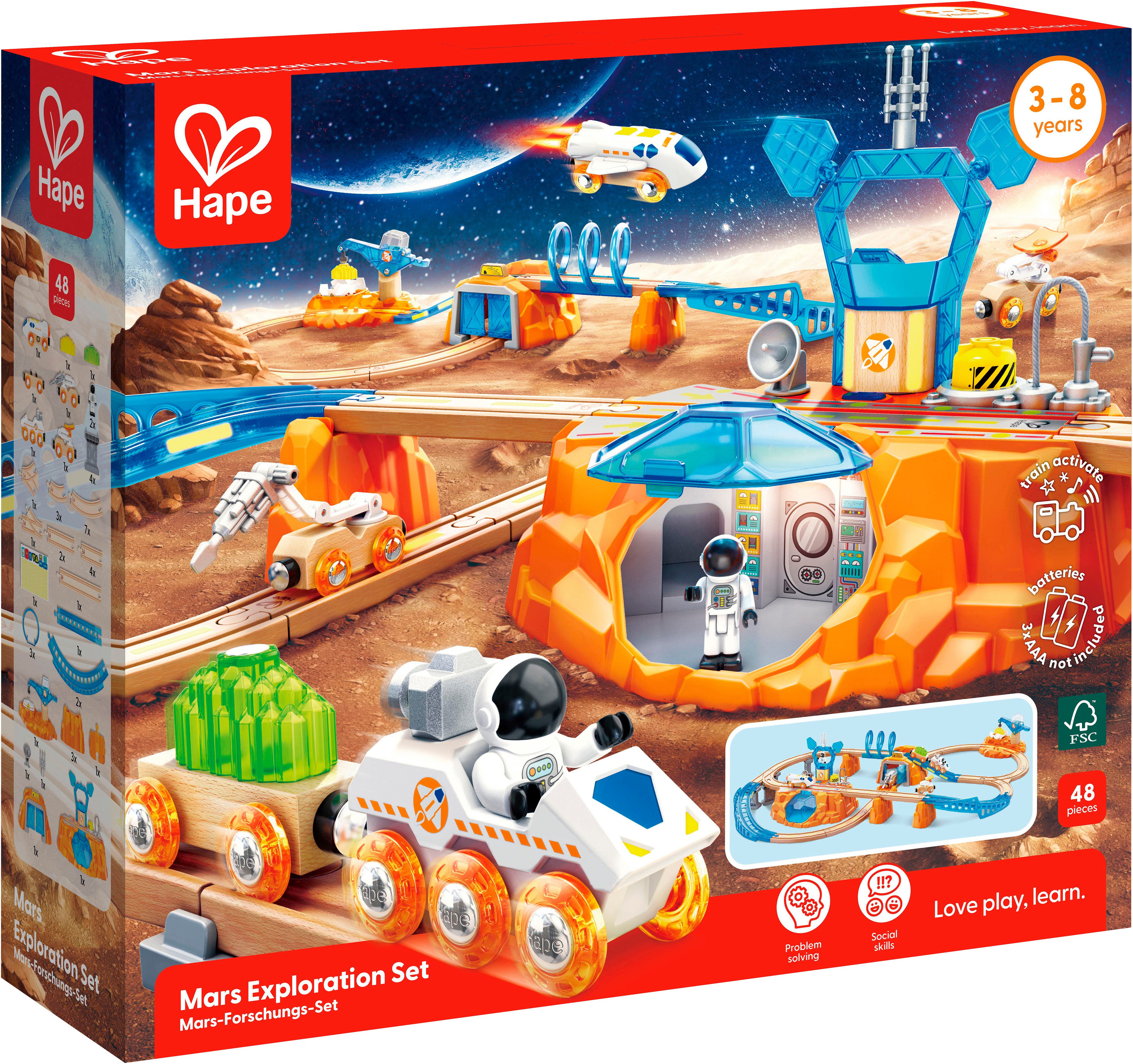 Hape Spielzeug-Eisenbahn Zugset - Mars-Erkundung, (48-tlg), mit Licht und Sound
