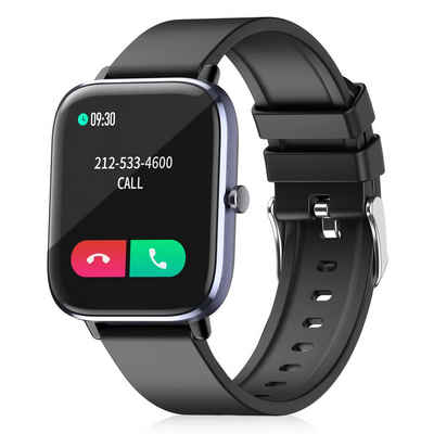 ombar Fitness Tracker Uhr Damen und Herren Smartwatch (Pulsmesser Schrittzähler Schlafmonitor cm/1,7" HD Voll Touchscreen Zoll Zoll), IP67 Wasserdicht Fitness Uhr, Uhren Watch für Android IOS