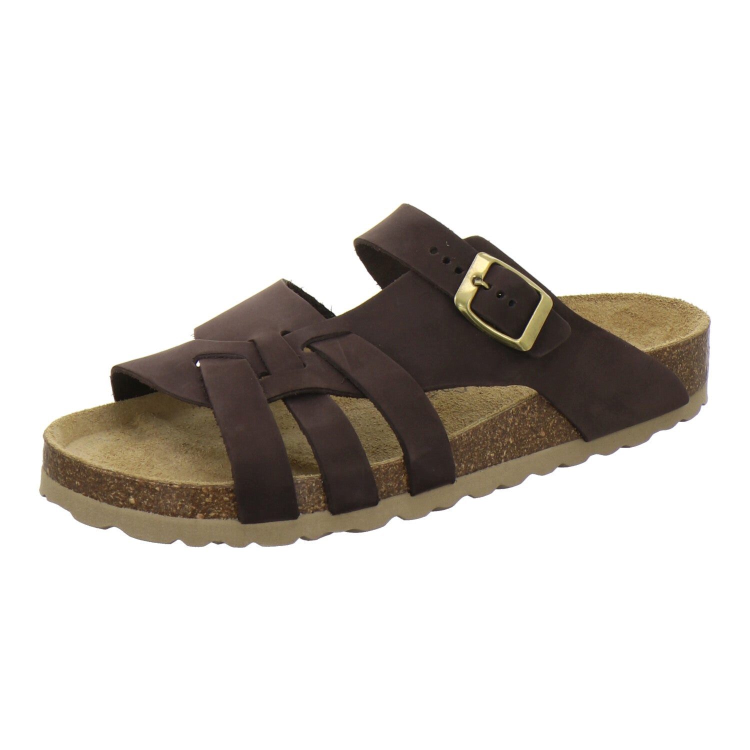 AFS-Schuhe Damen Kralle Pantolette aus Nubukleder mit Fußbett, Made in Germany