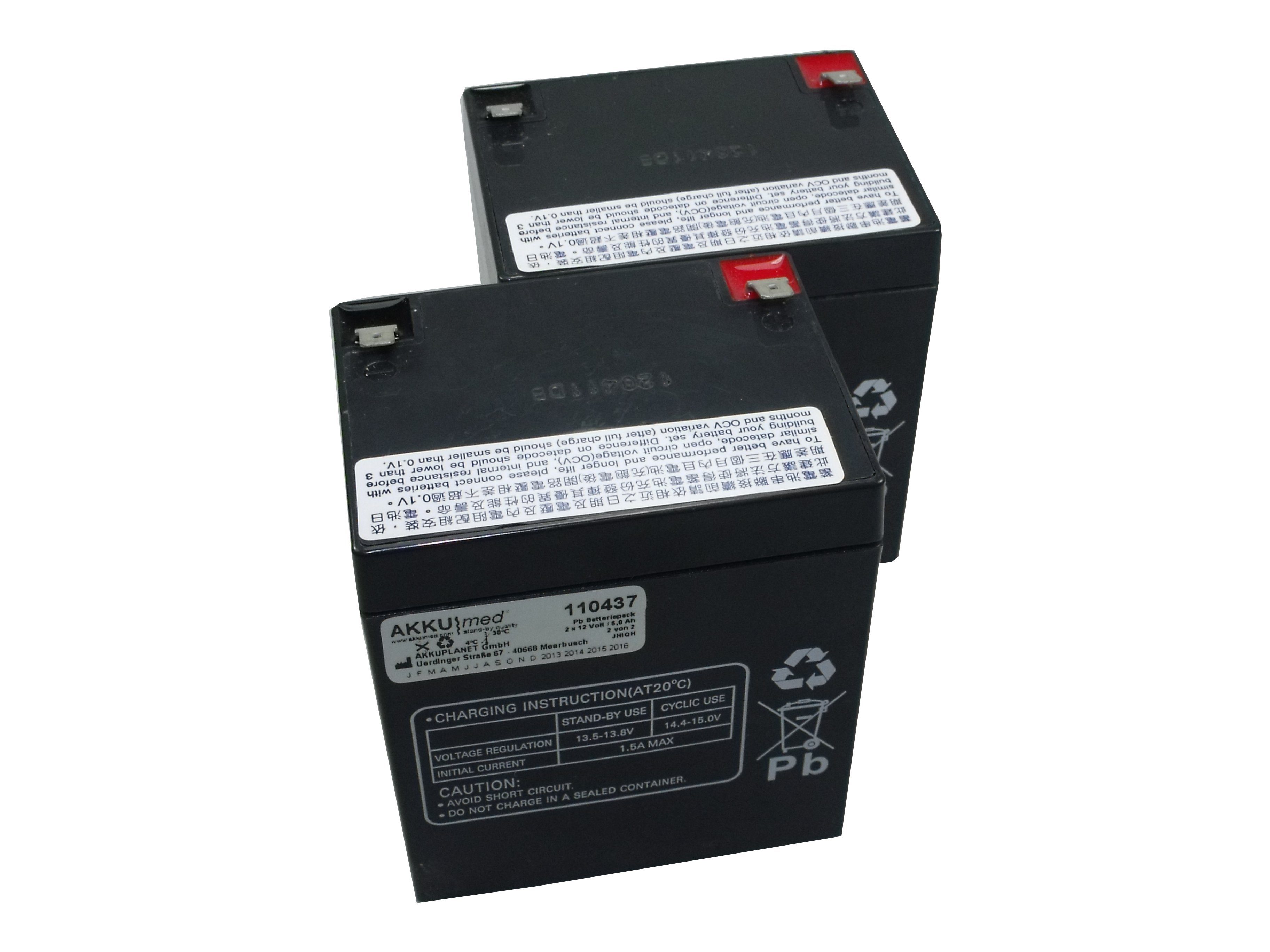 AccuCell Blei Akkueinsatz passend für Arjo Lifter Typ Minstrel - Typ HMX00310. Akku 5000 mAh (12,0 V)