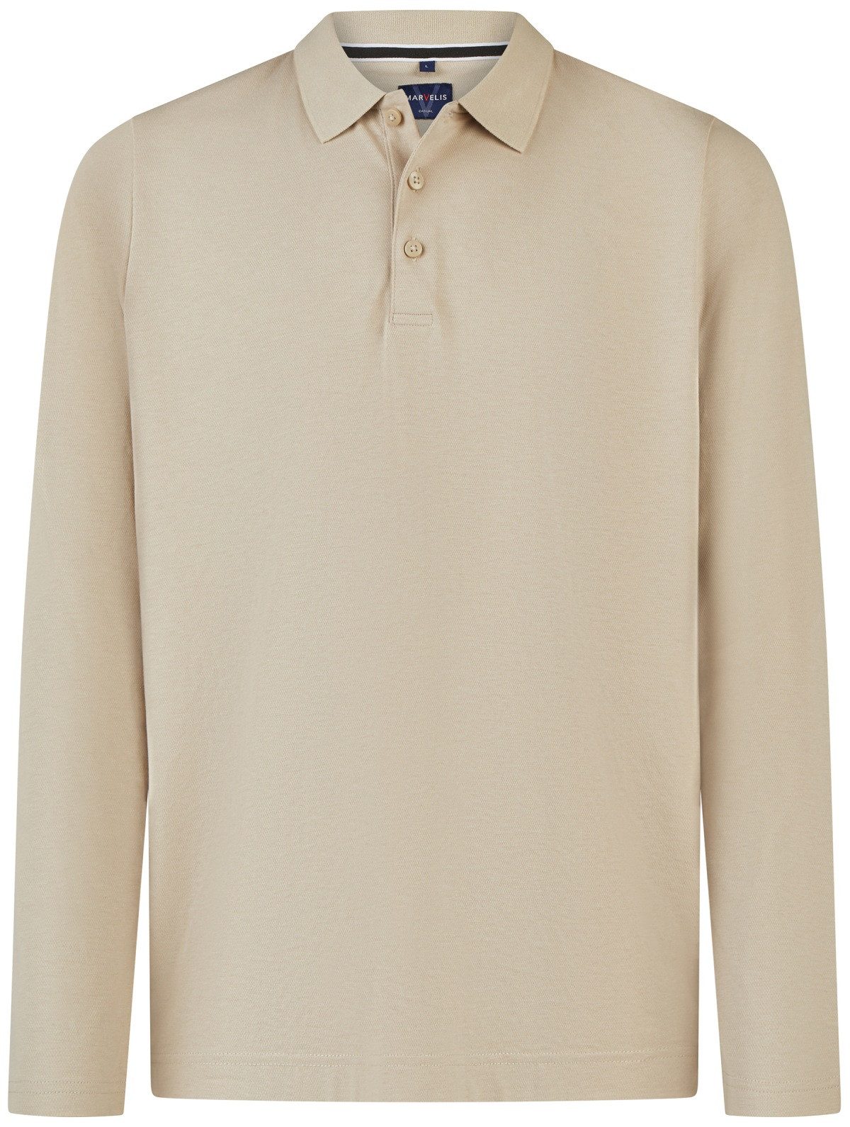 MARVELIS Langarm-Poloshirt