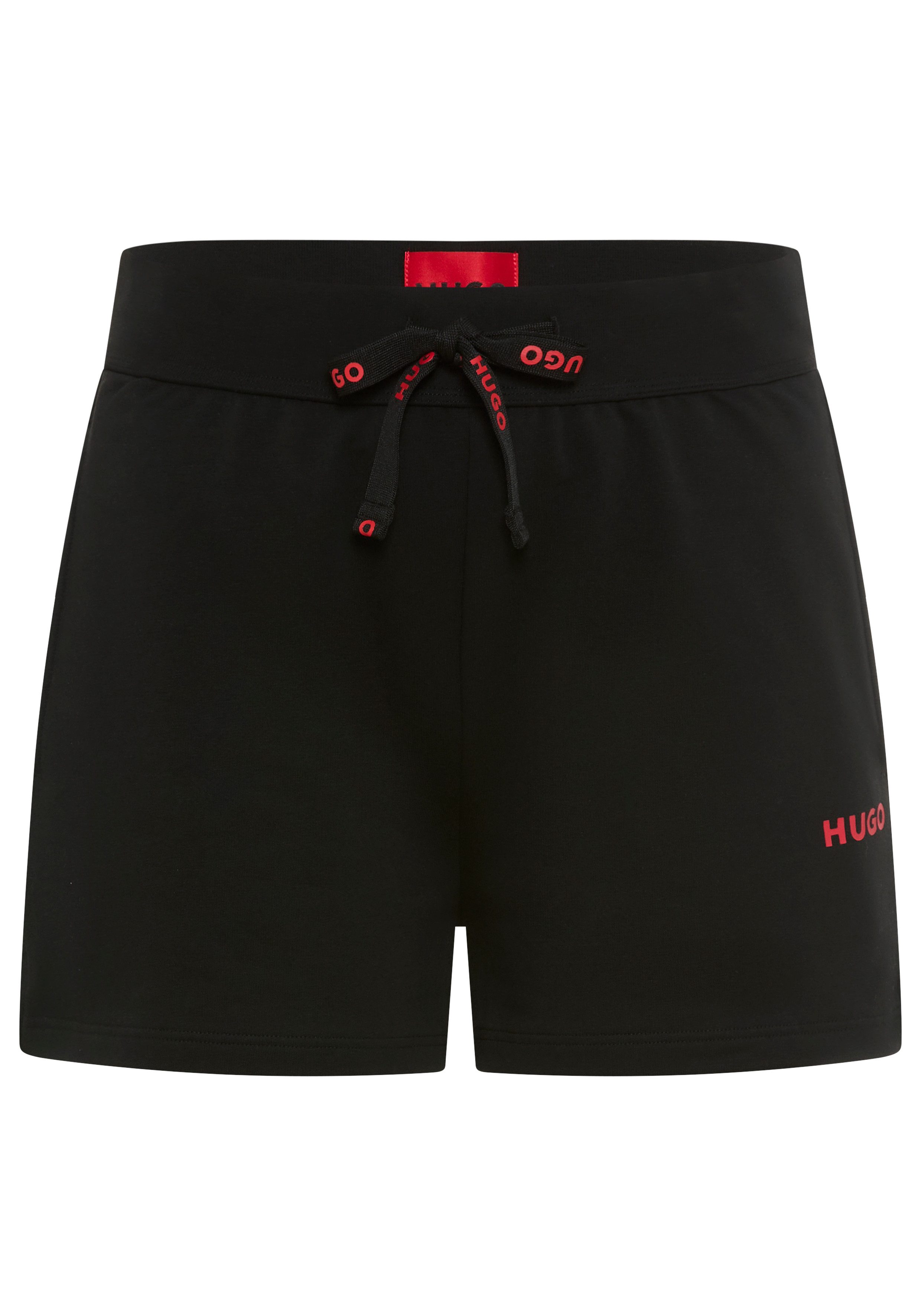 HUGO Sweatshorts elastischer Bund, kontrastfarbene Details, normale Passfor günstig online kaufen