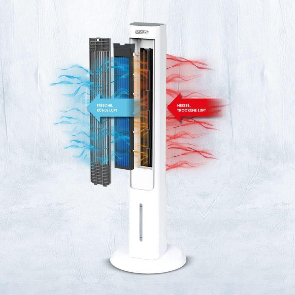 Tower Luftkühler - weiß LIVINGTON Chill Turmventilator - MediaShop