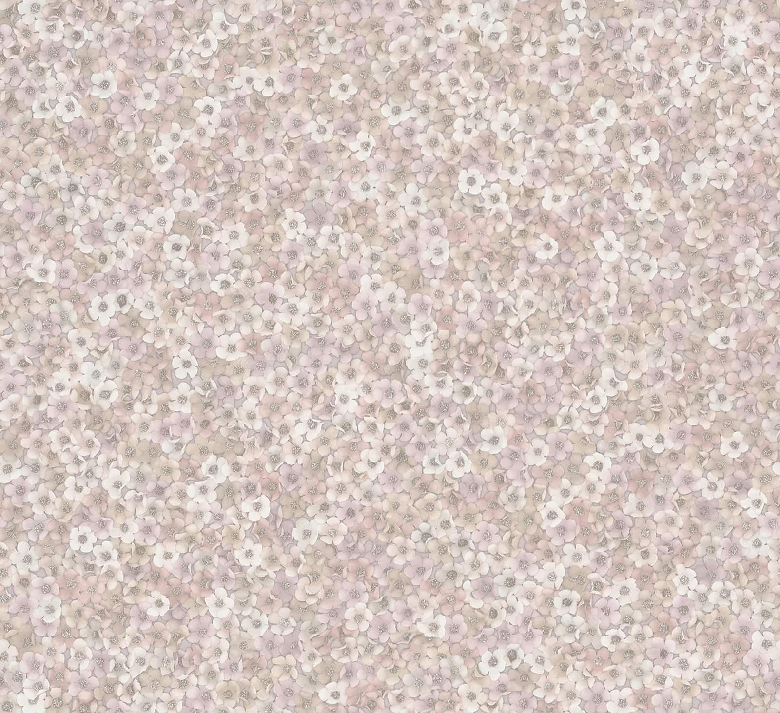 Marburg Vliestapete Blumen Muster Floral Grau Beige Rosa 35842 Fashion Icon