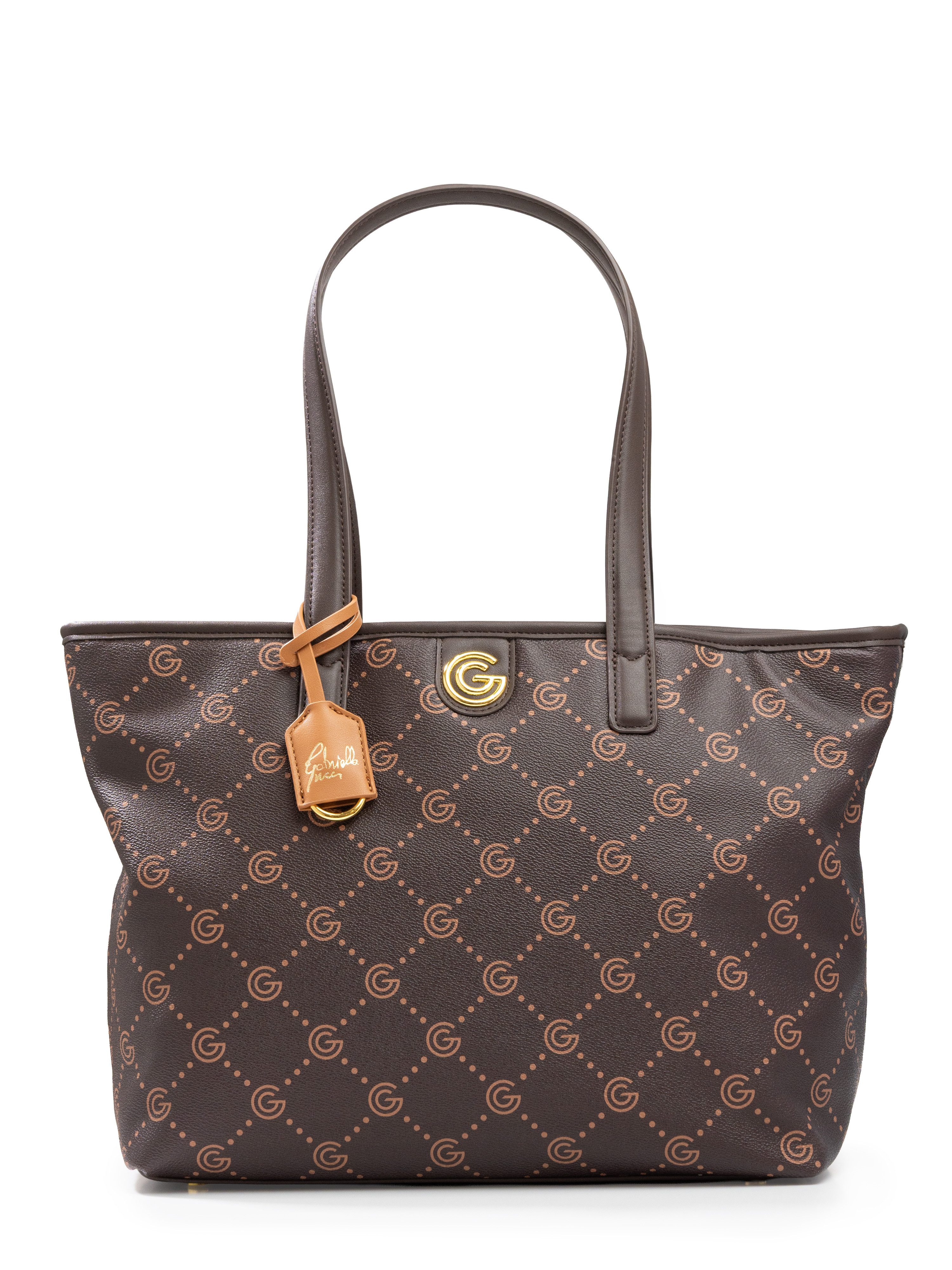 GABRIELLA G By Gabriella Gucci Shopper TIZIANA, Damen Umhängetasche, Handtasche, Tragetasche mit Logoverzierung