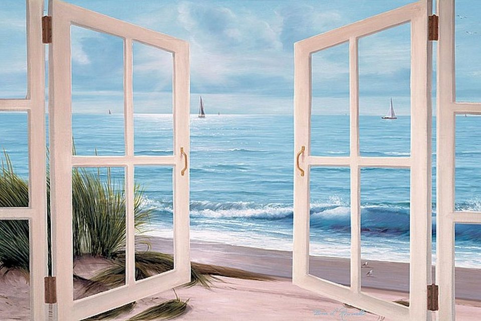 Home affaire Leinwandbild »D. ROMANELLO / Strandläufer vor