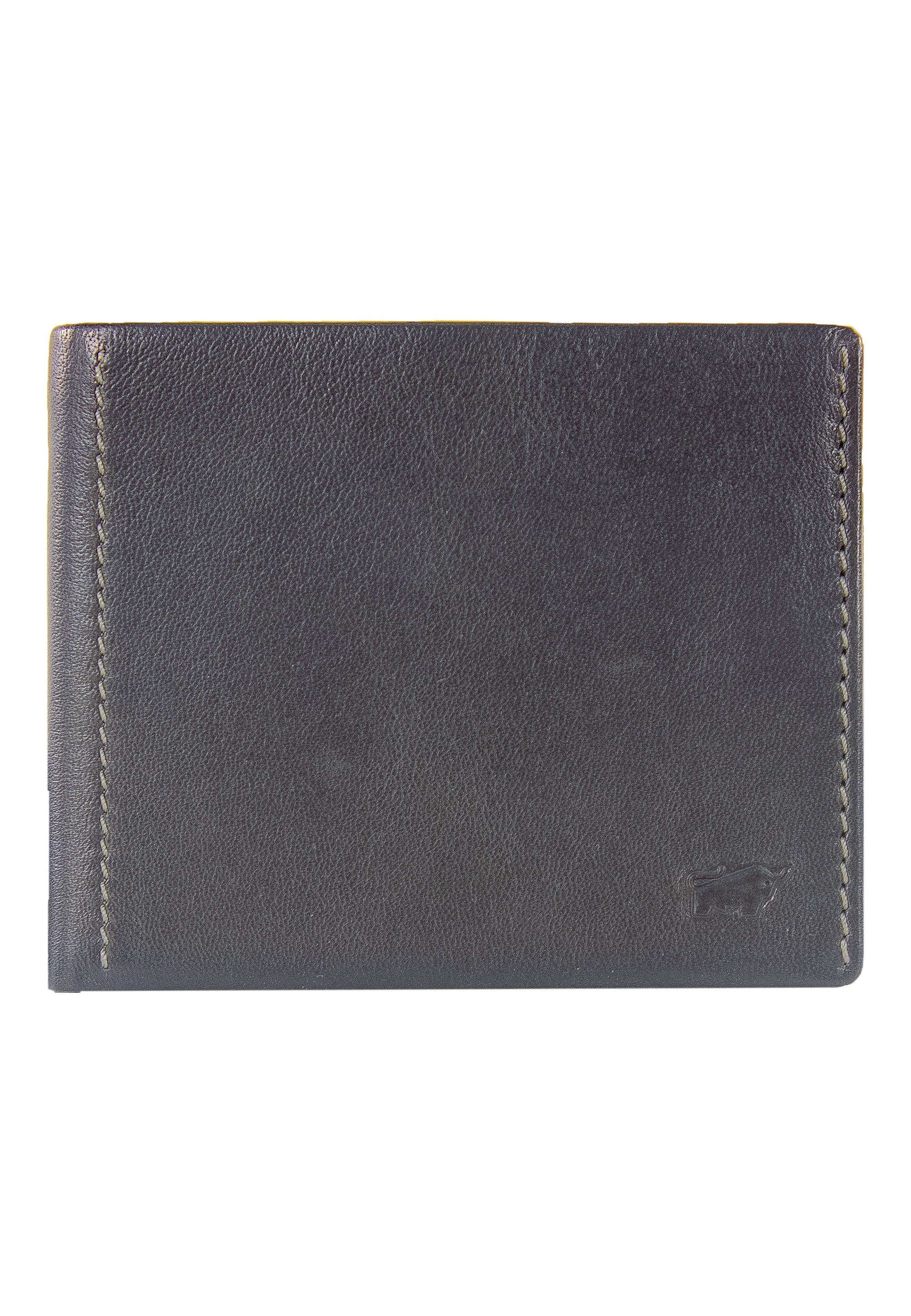 Braun Brieftasche HENRY, mit Büffel blau praktischer Aufteilung