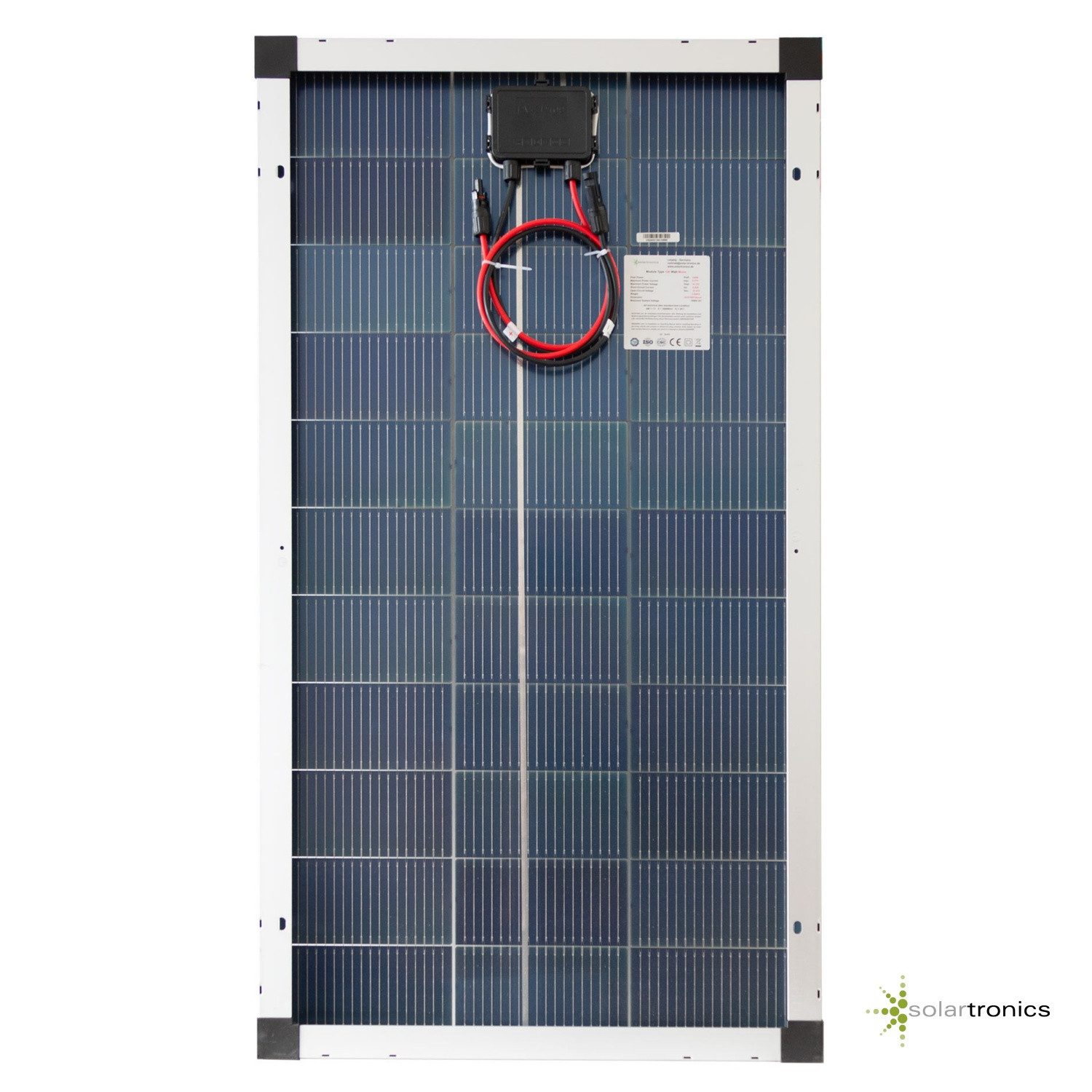 solartronics Solarmodul Monokristallines Solarpanel 120W 18V Bifazial, Monokristallin – Bild 2 von 5