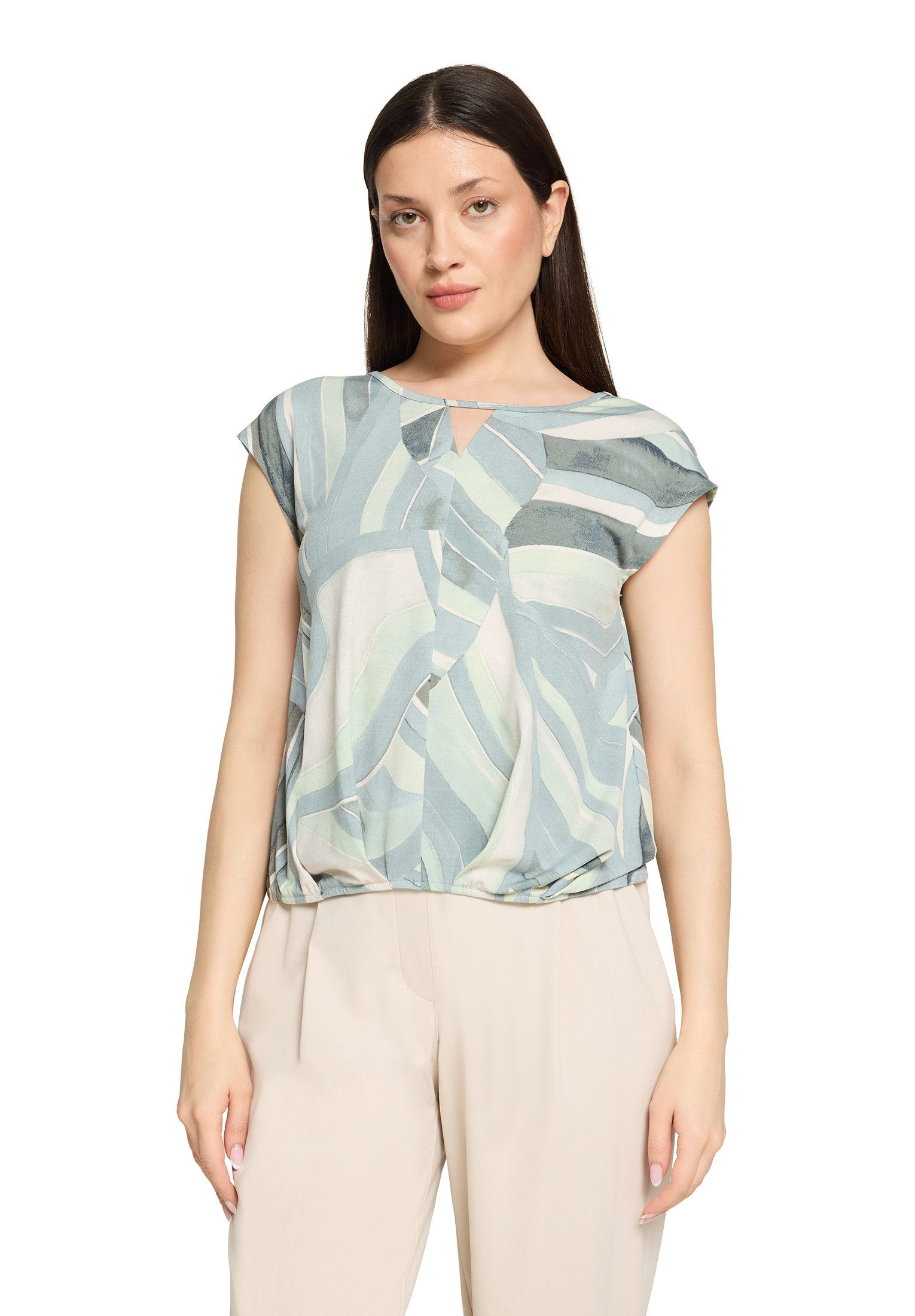 Kurzarmshirt Damen mit Gummizug