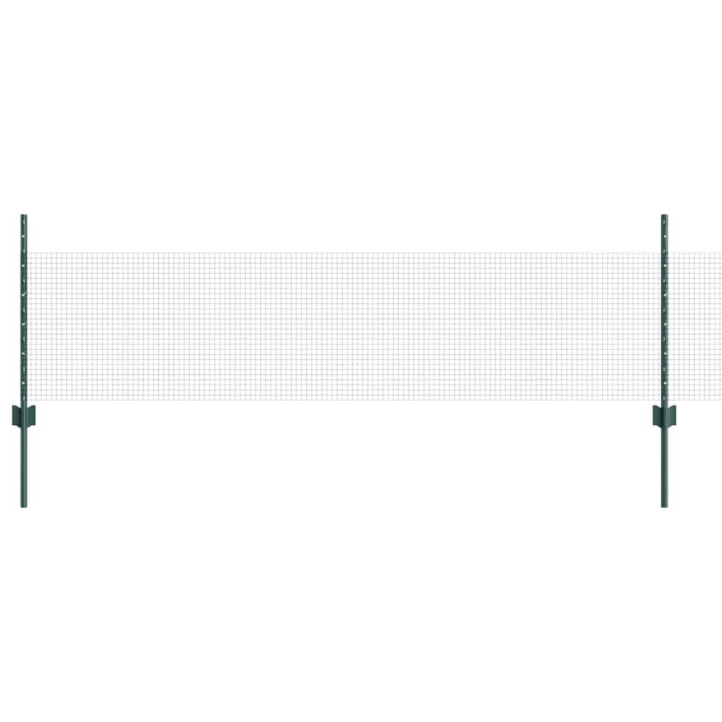 Gartenzaun Outdoor geschweißter Drahtzaun mit Pfosten 100 x 0,5 m Grün